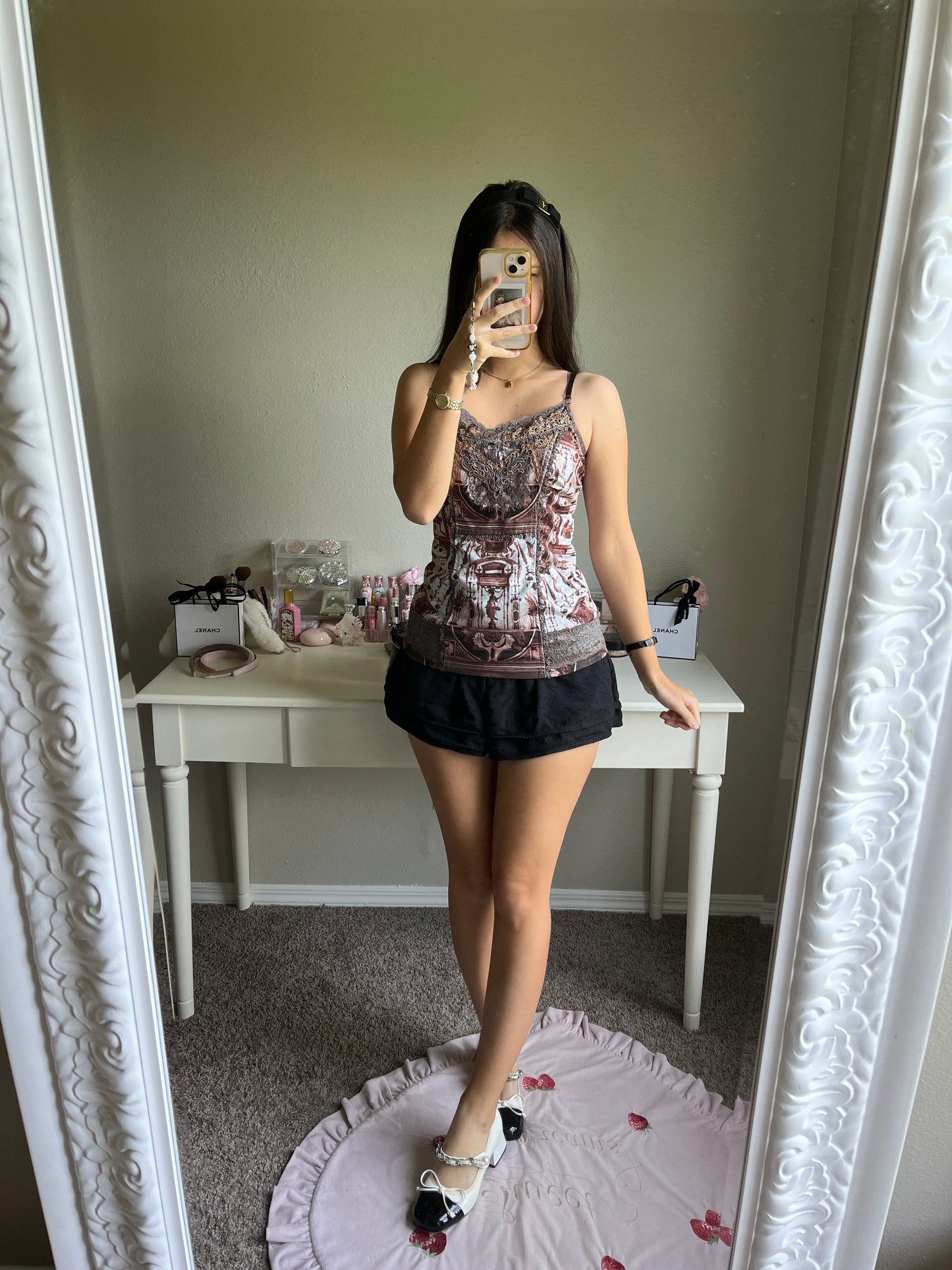 ozz angelo mural motif camisole