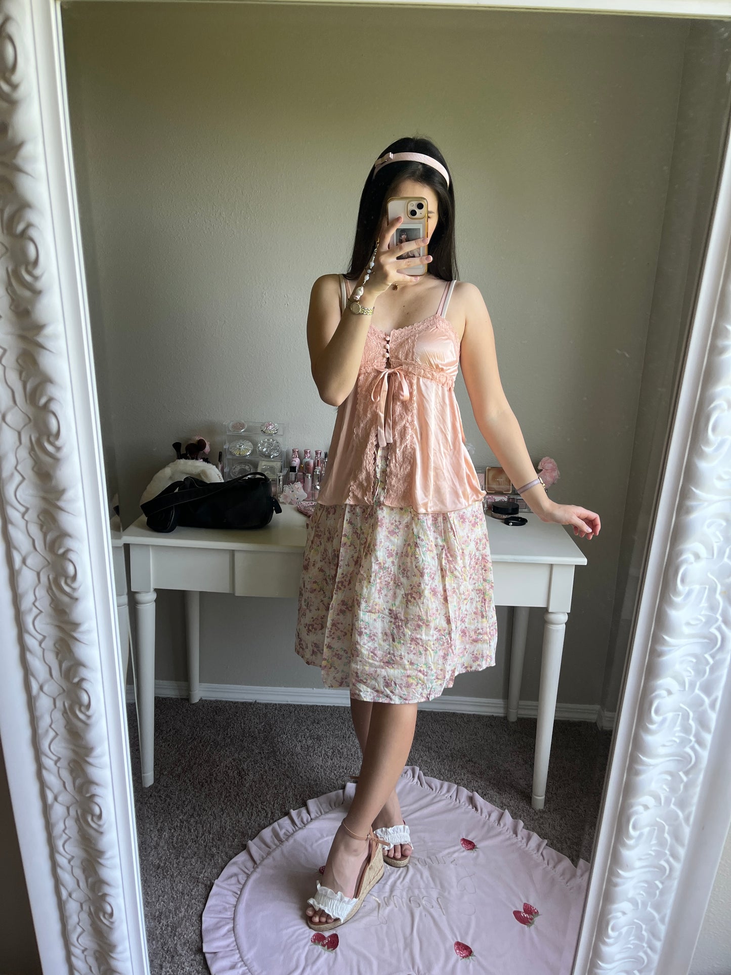 raspberry pink open camisole