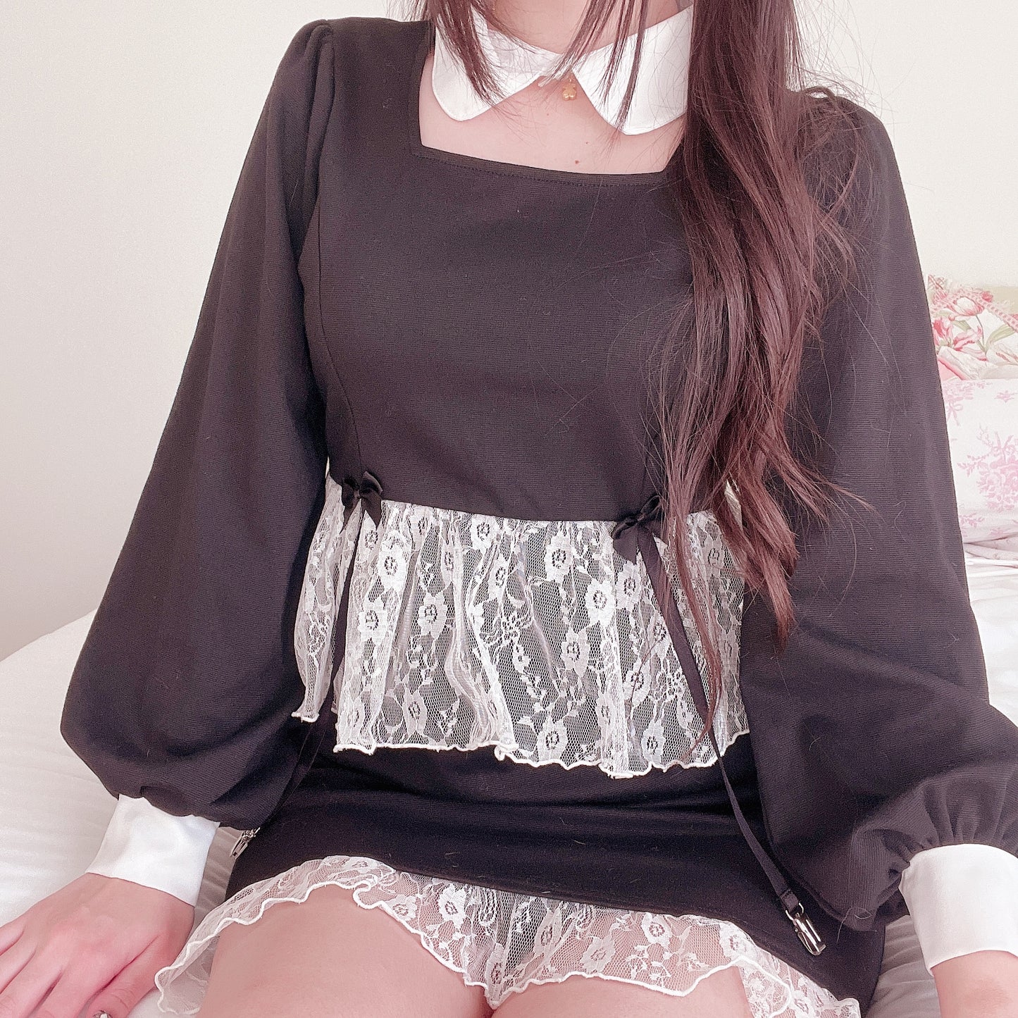 ank rouge maid style peplum dress