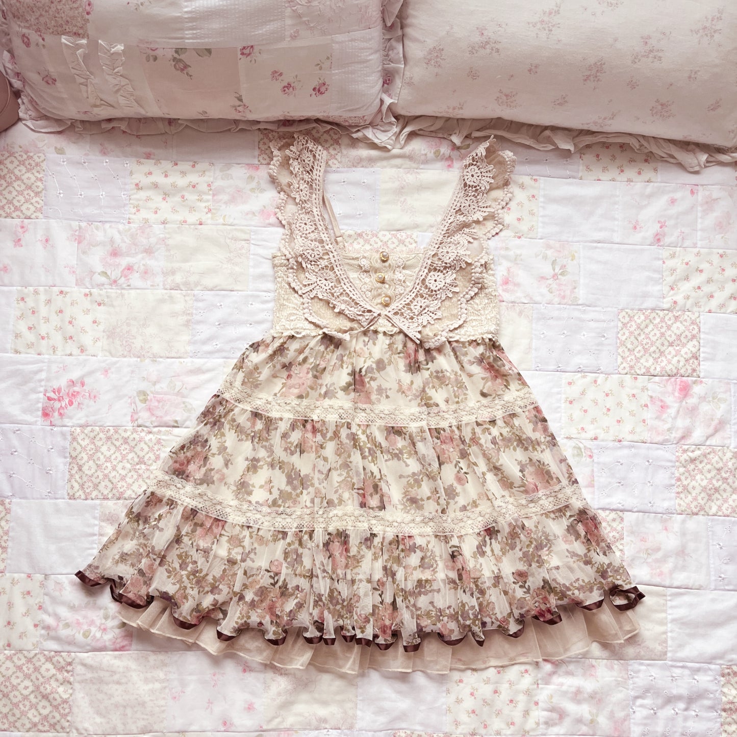 axes femme muted autumn tiered dress