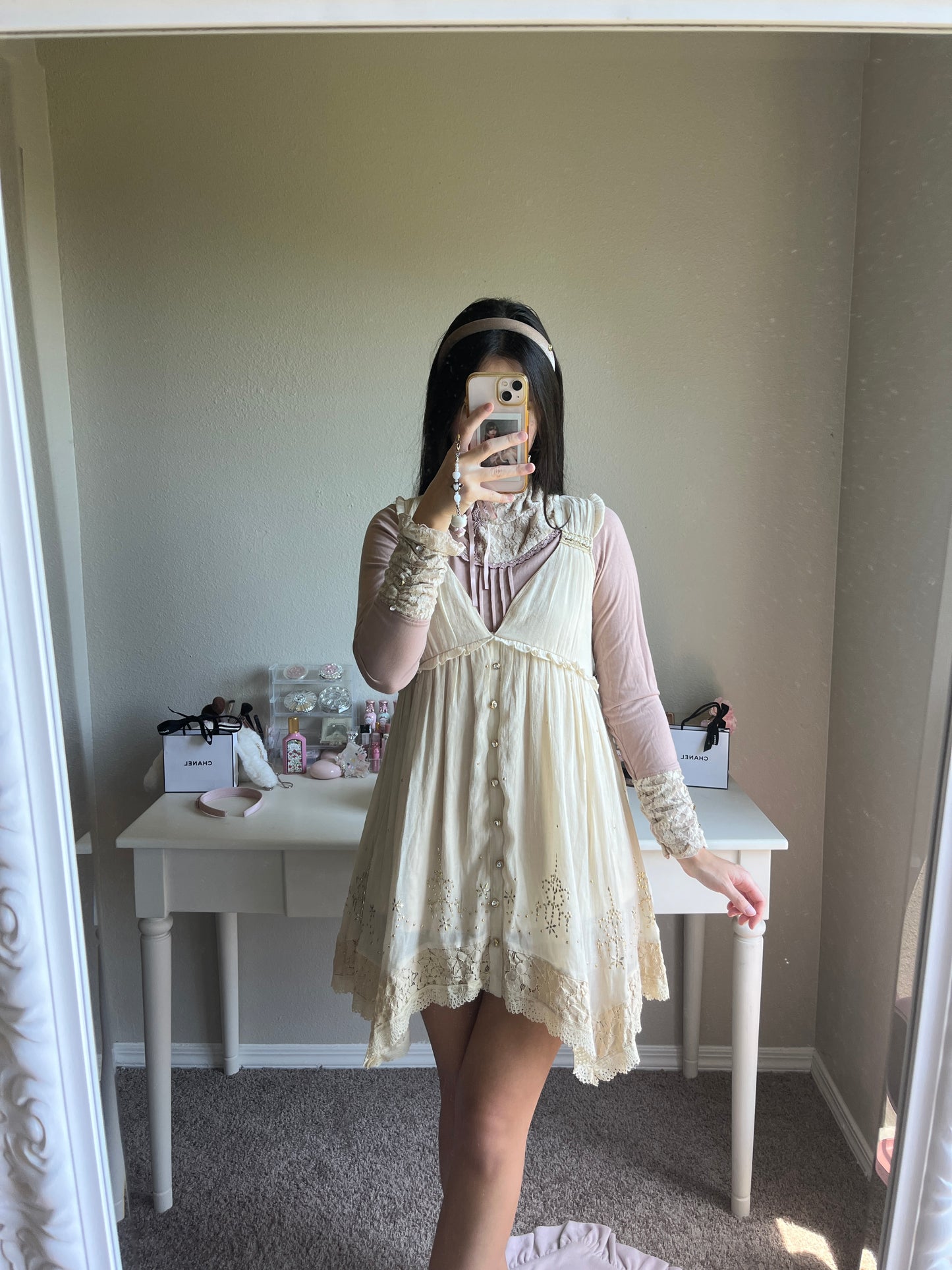 gold summer fairy dress