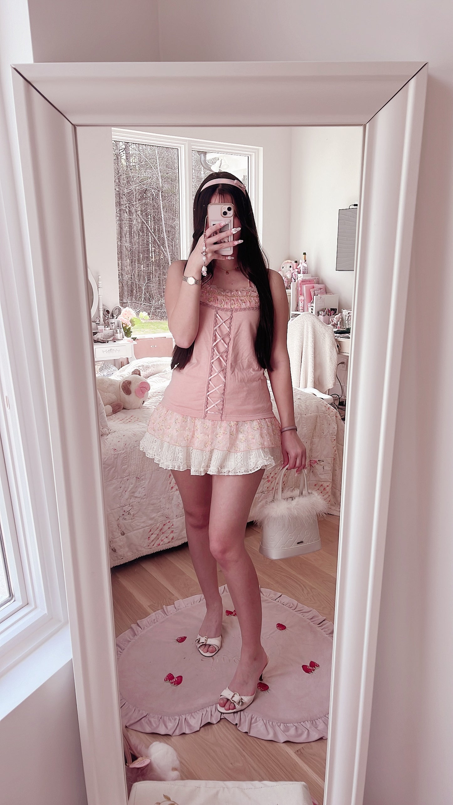 axes femme pink floral camisole