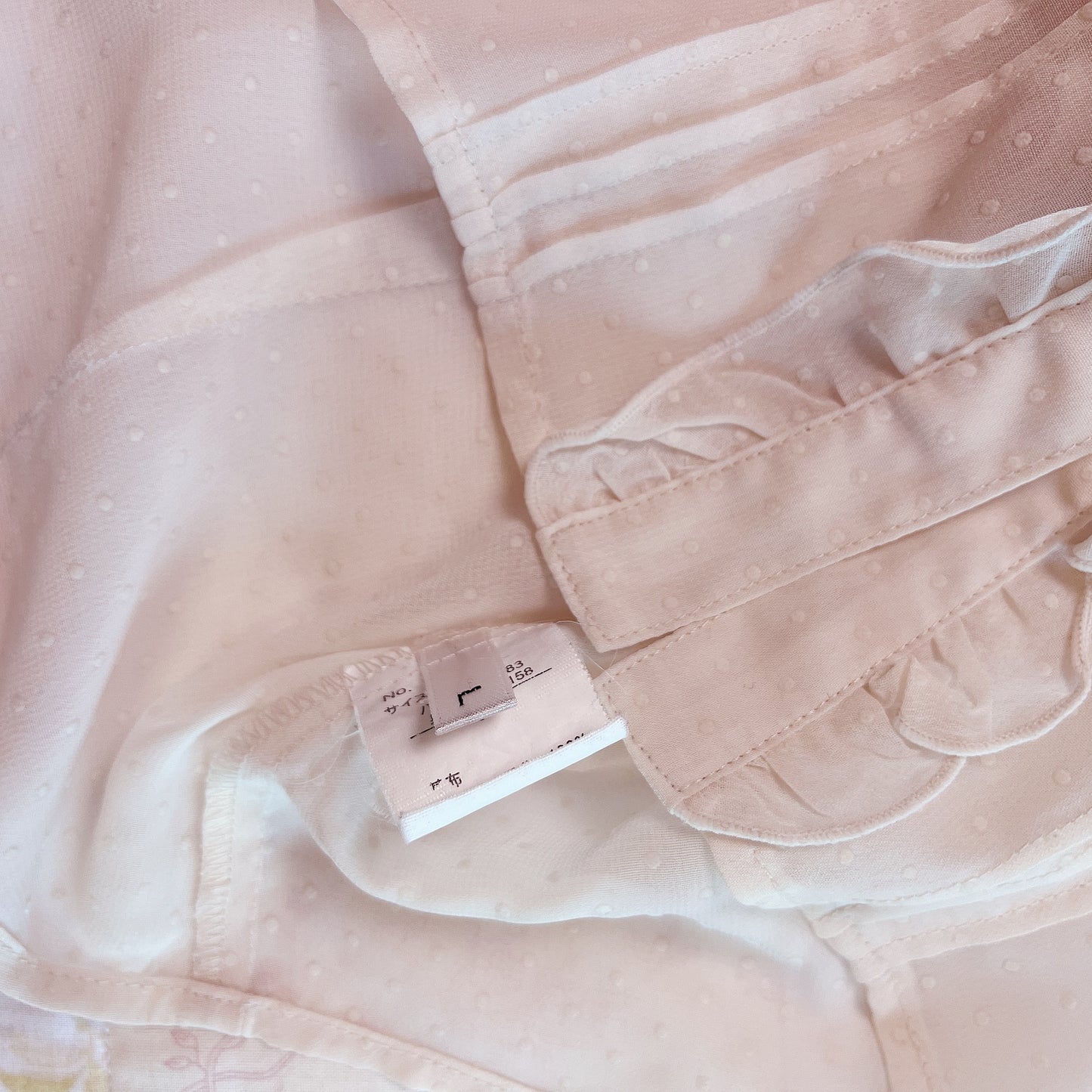 sheer beige victorian blouse