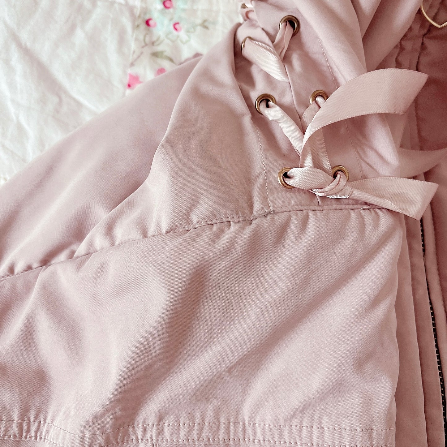 secret honey fur trim bomber jacket