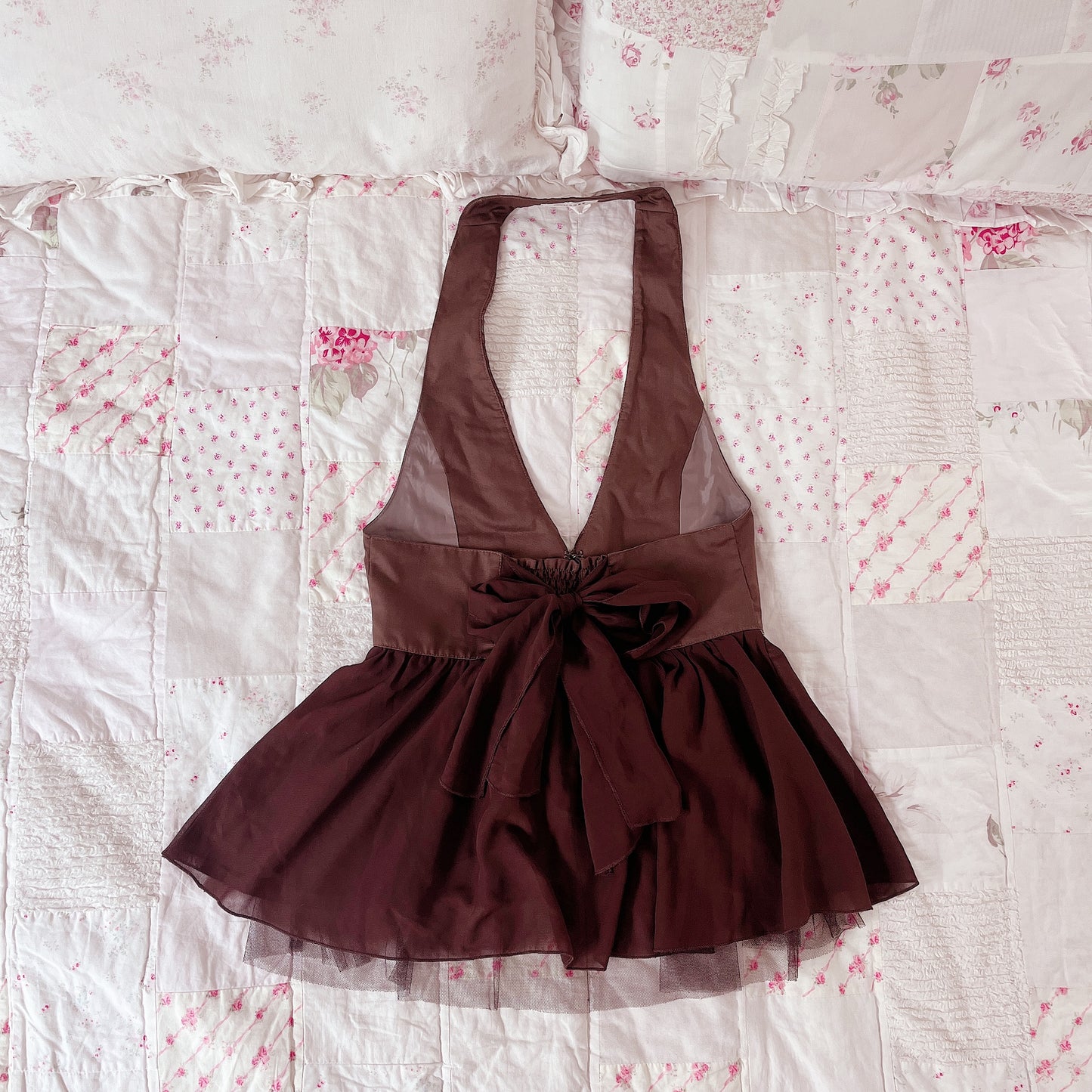 brown bustier vest
