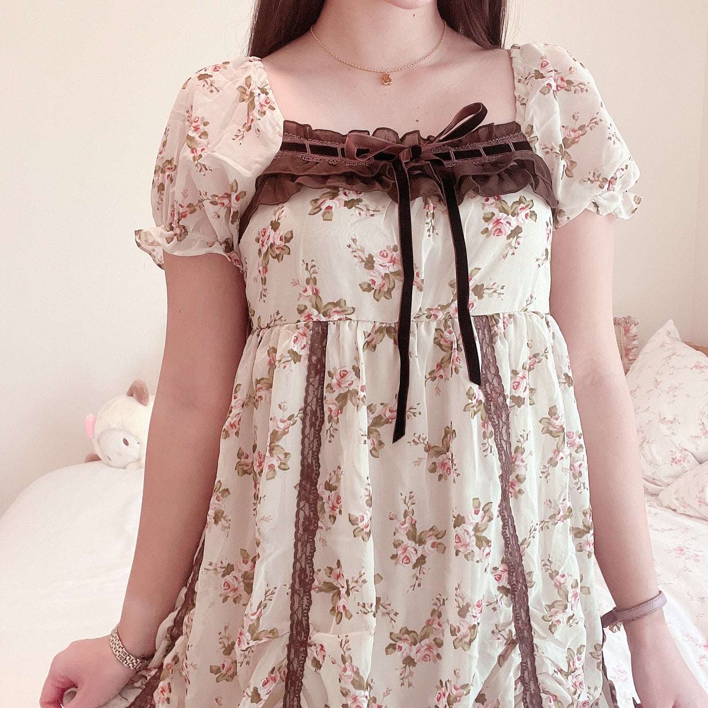 chiffon mori girl babydoll dress