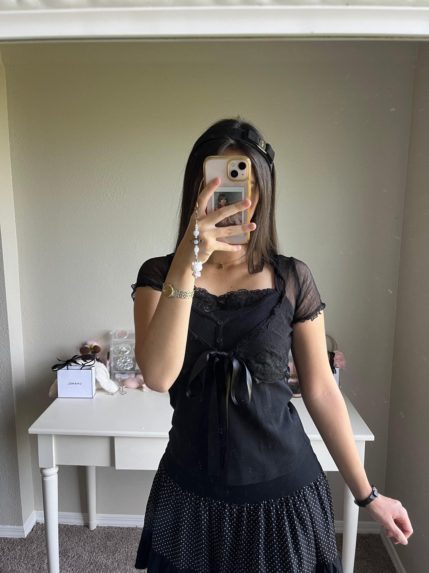 sheer black mini bolero