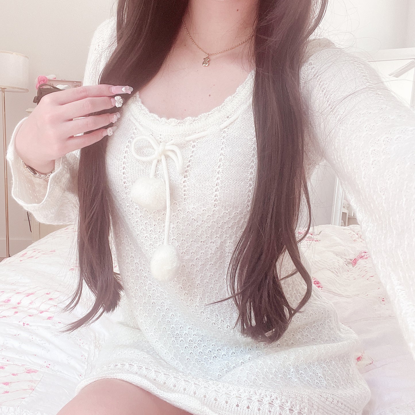 beige knit dress