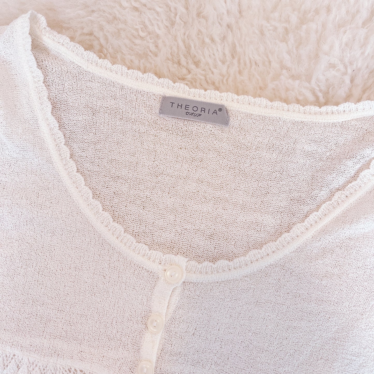 cream babydoll knit cardigan