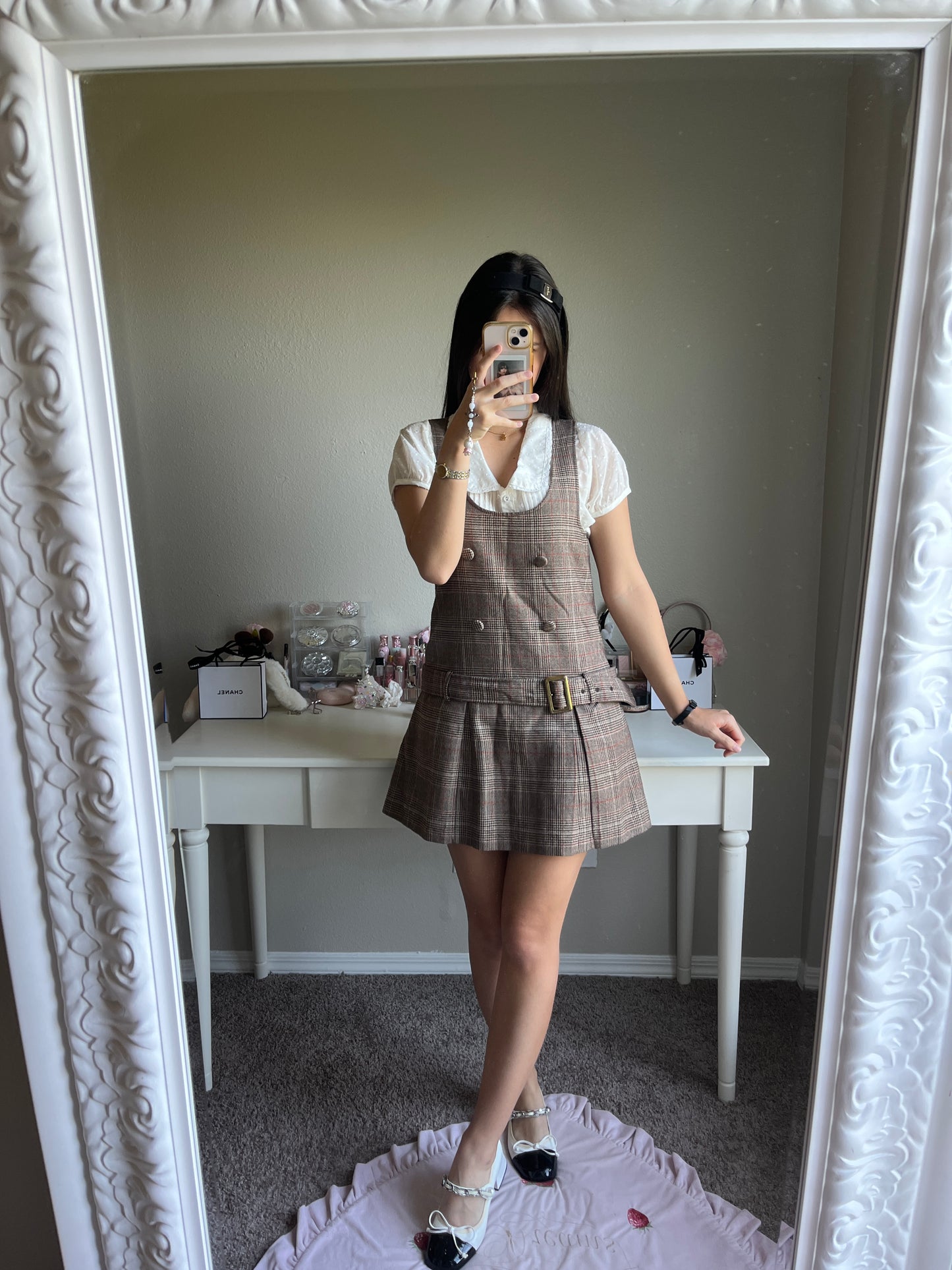 cream button down blouse