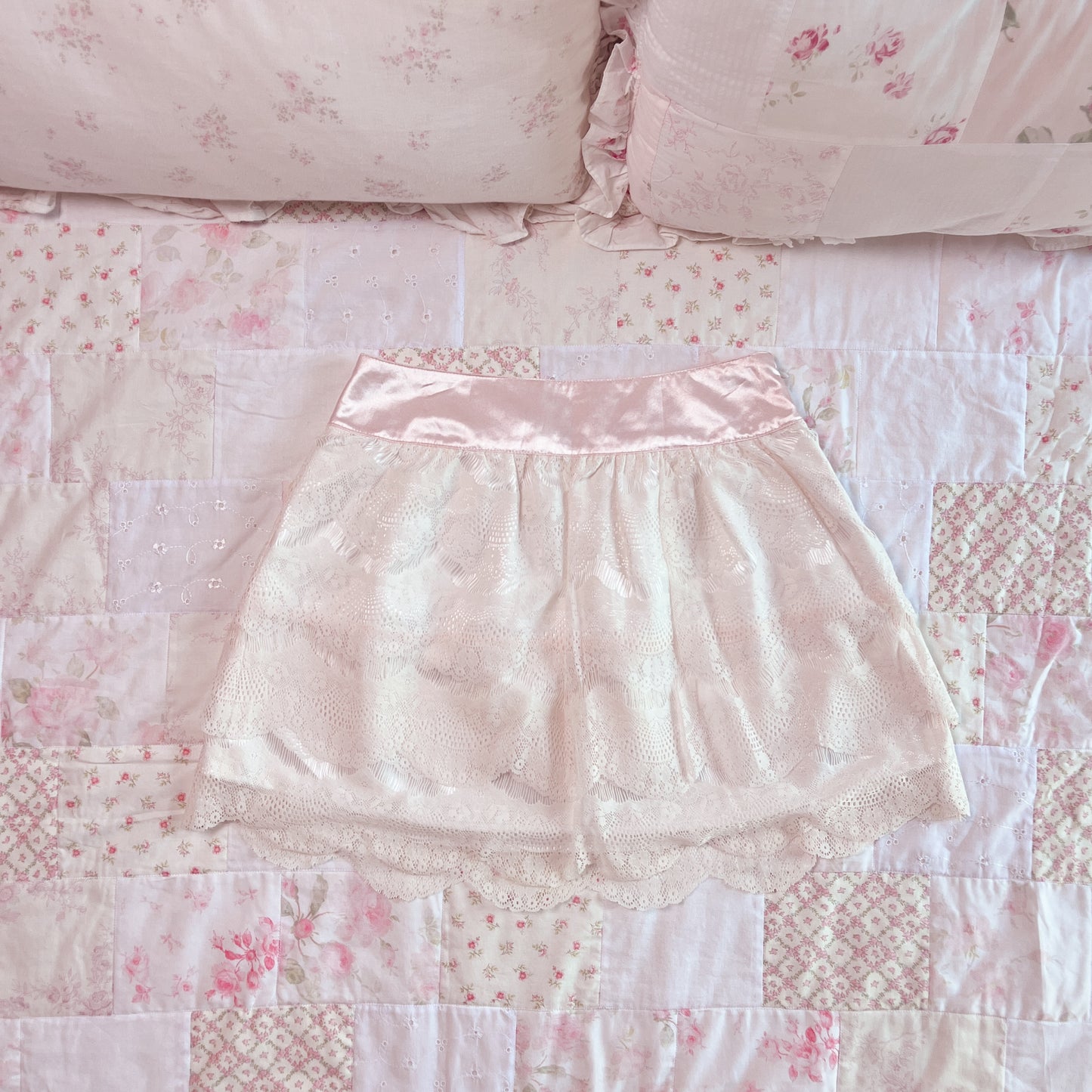 cream lace skirt