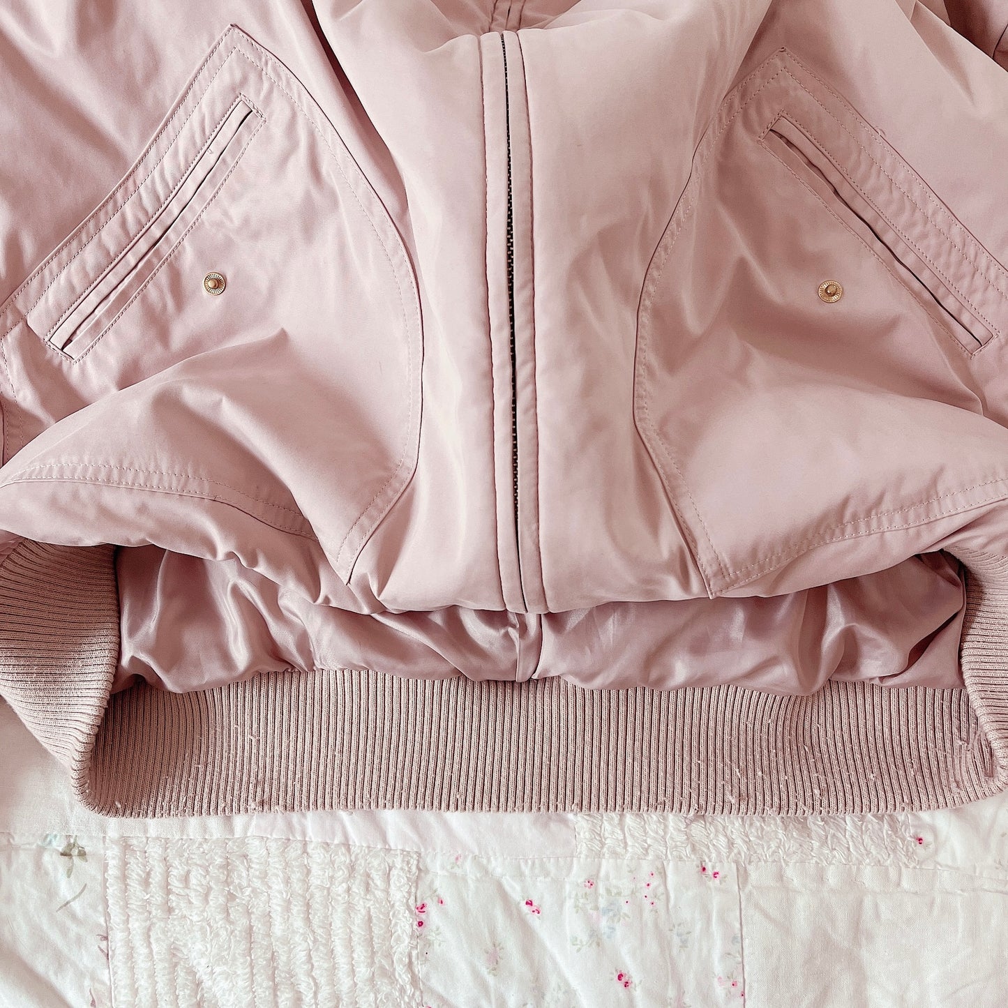 secret honey fur trim bomber jacket
