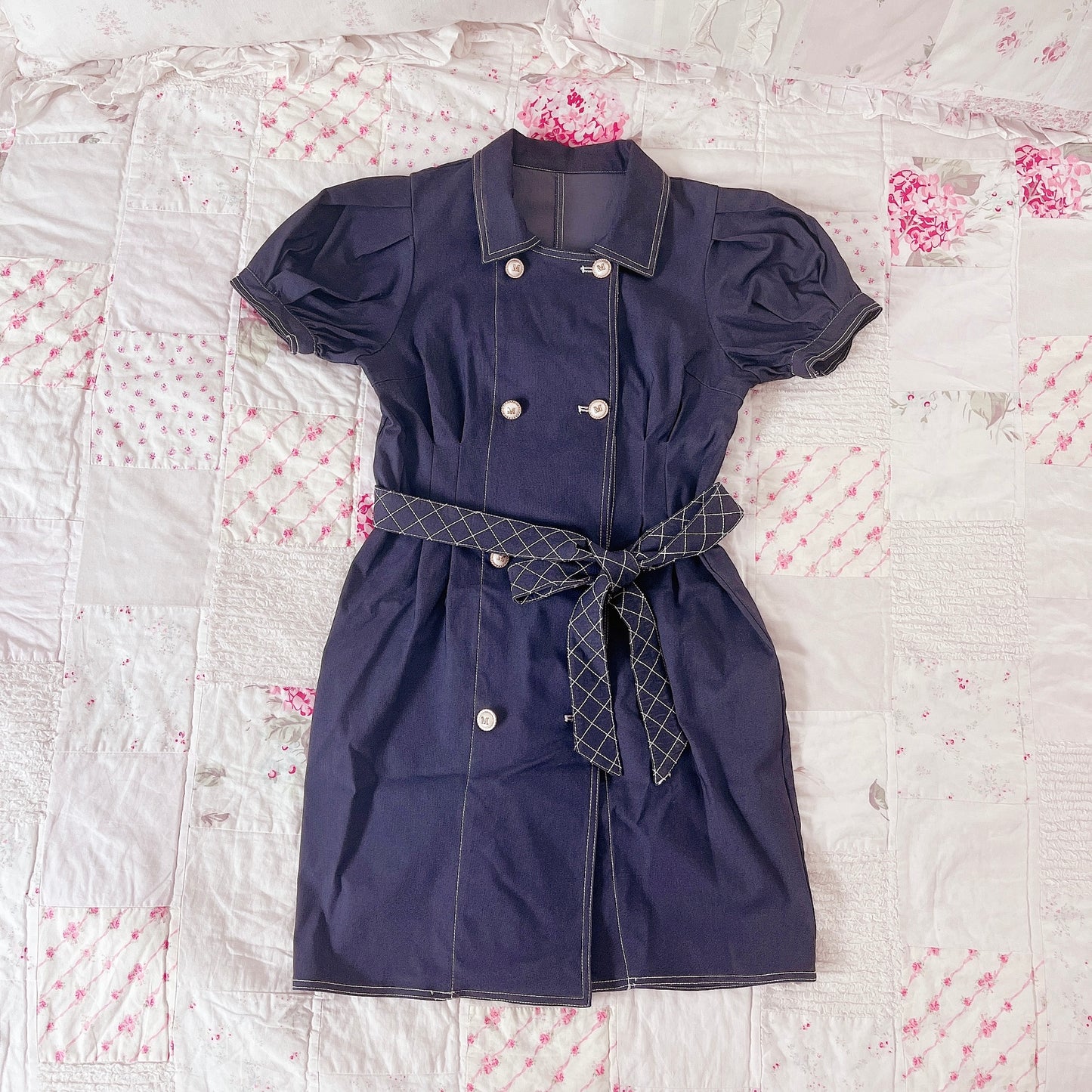 michellMacaron denim-style dress