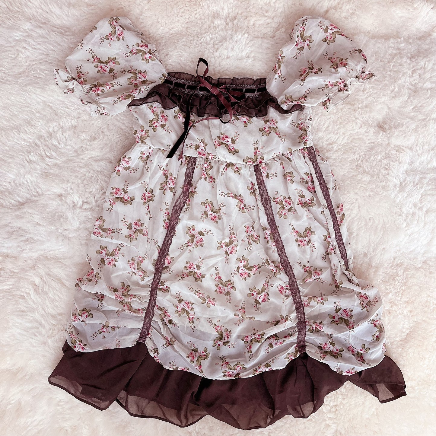 chiffon mori girl babydoll dress