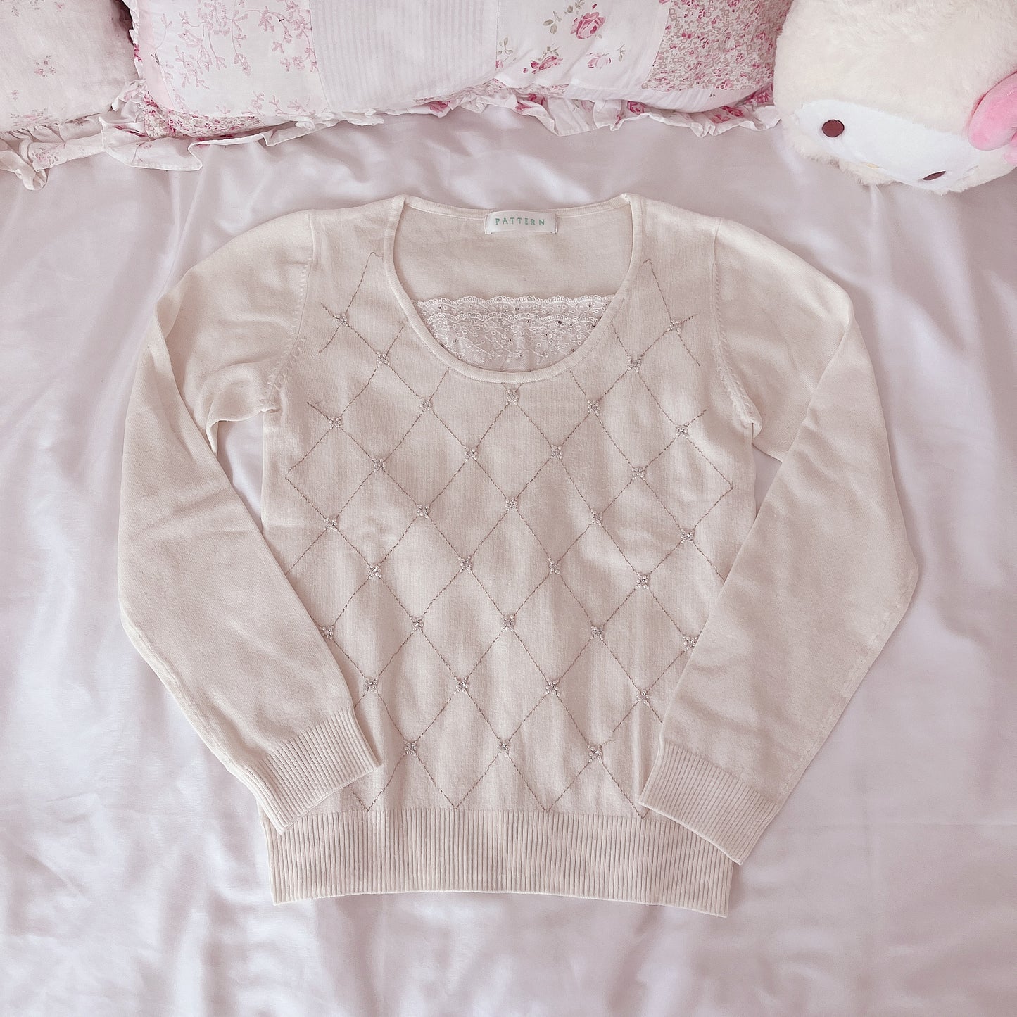 ivory and gold milkmaid knit
