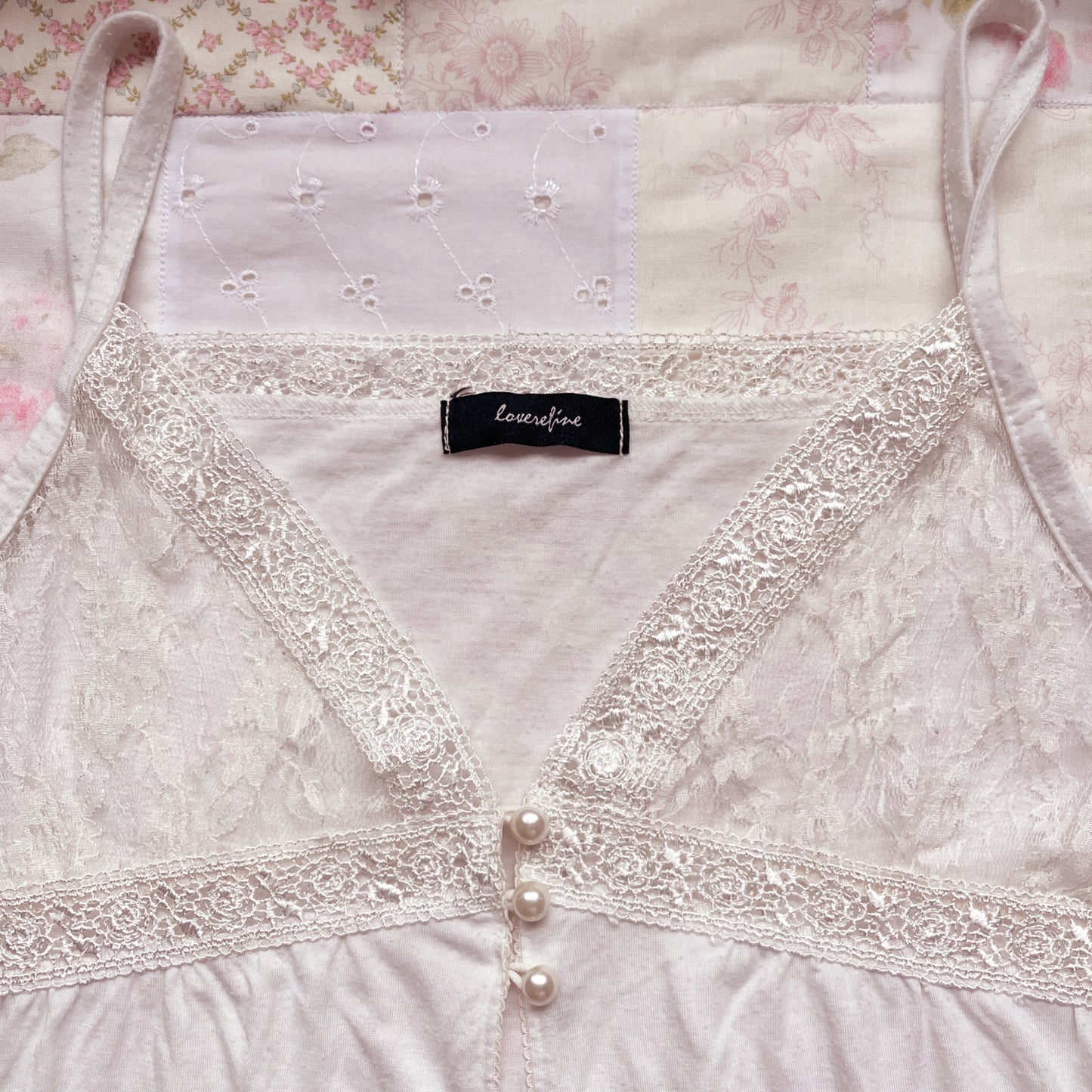 white open lace accent camisole
