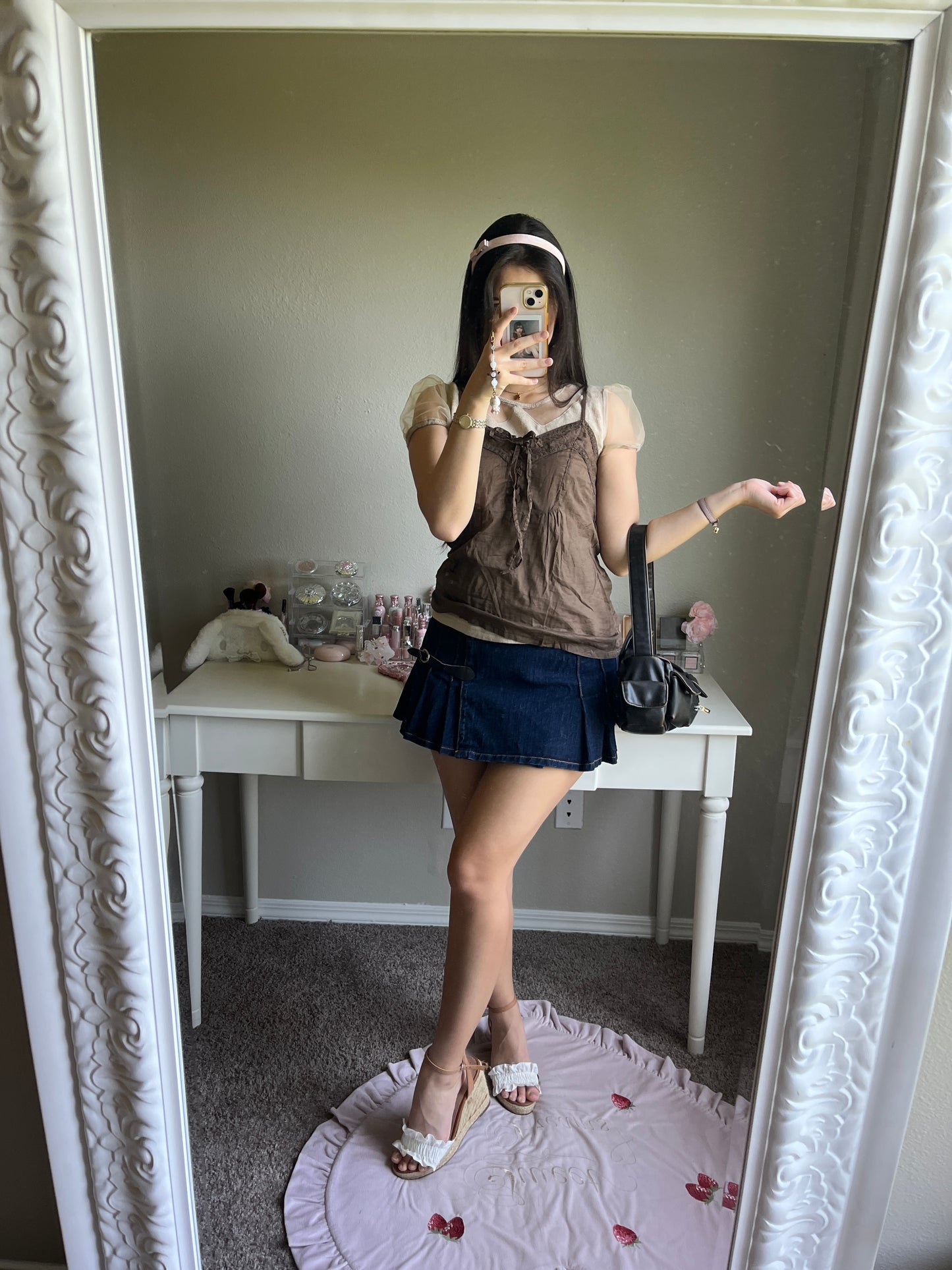 brown layering camisole