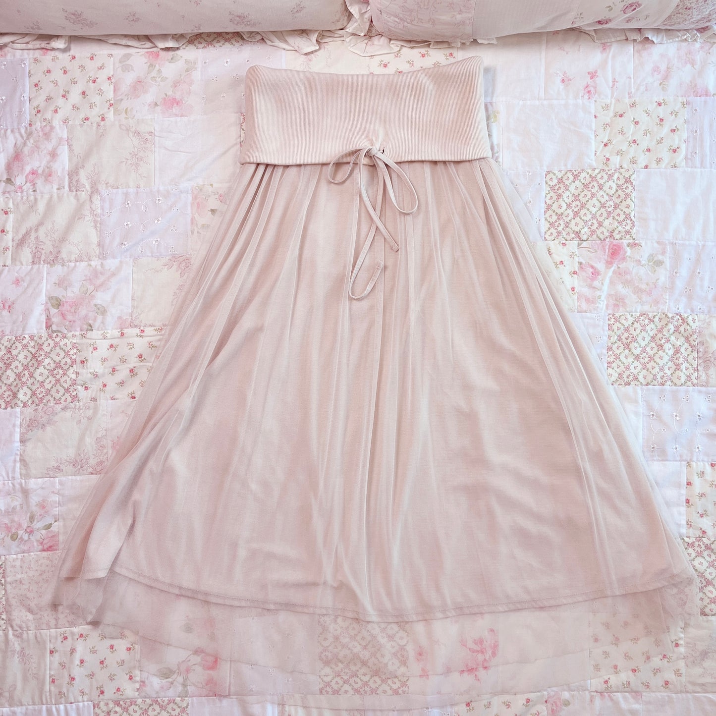 pink ballerina maxi skirt