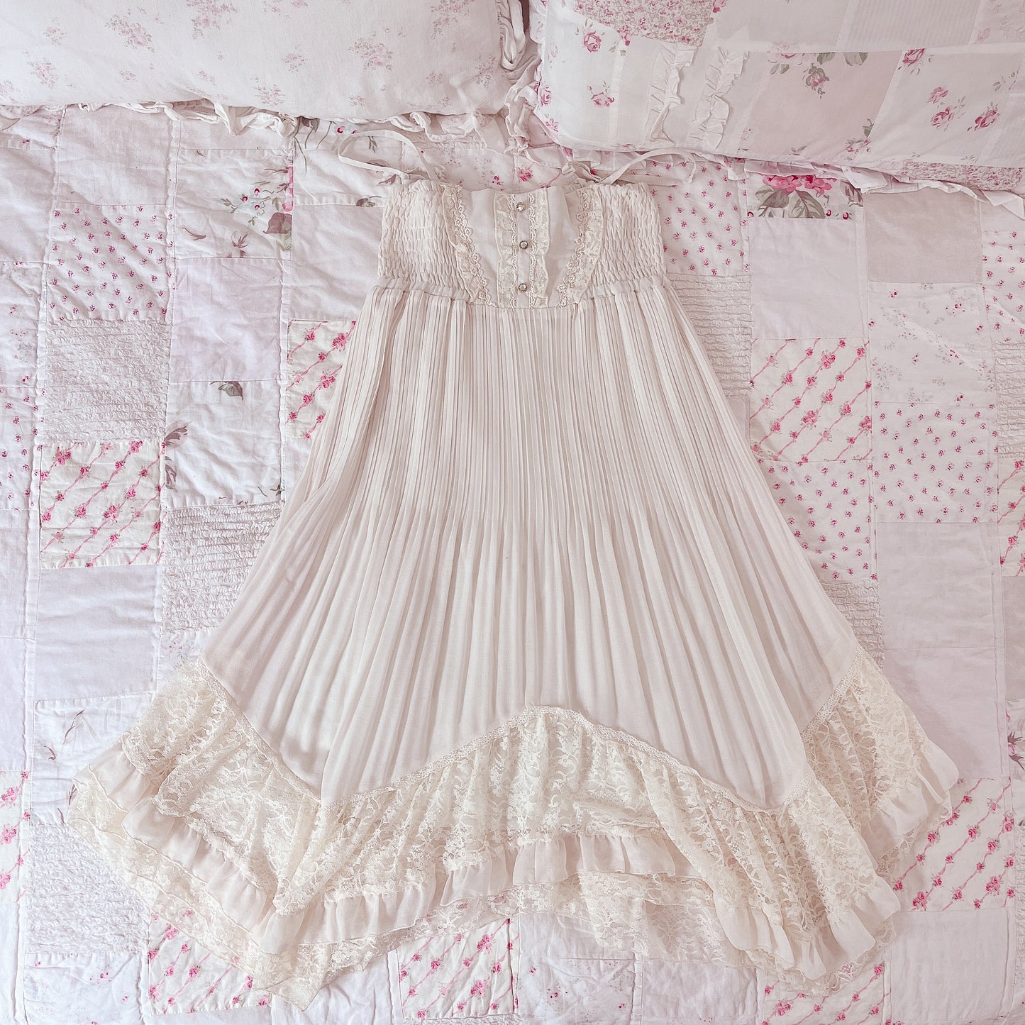 cream two-way cami dress
