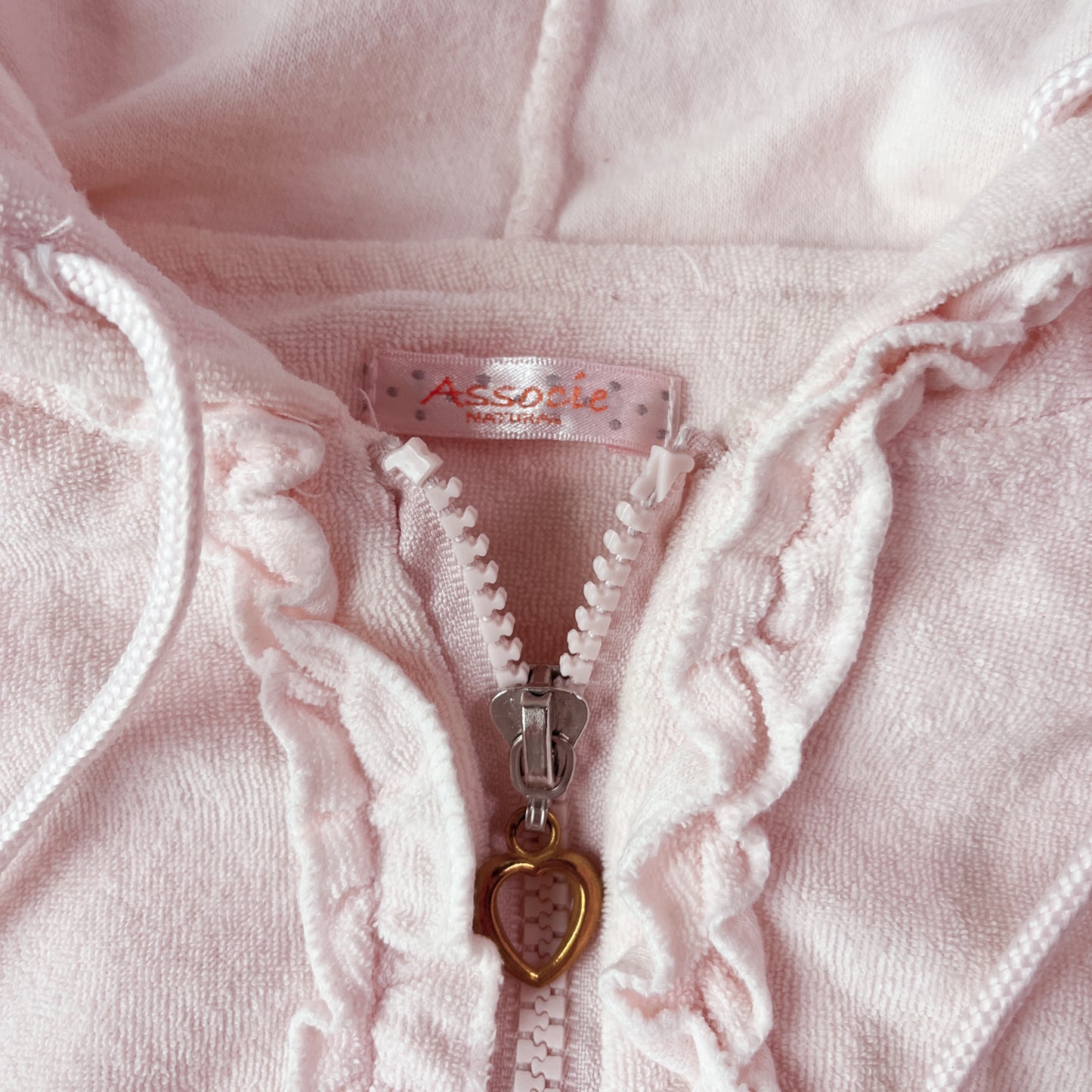 baby pink terry parka