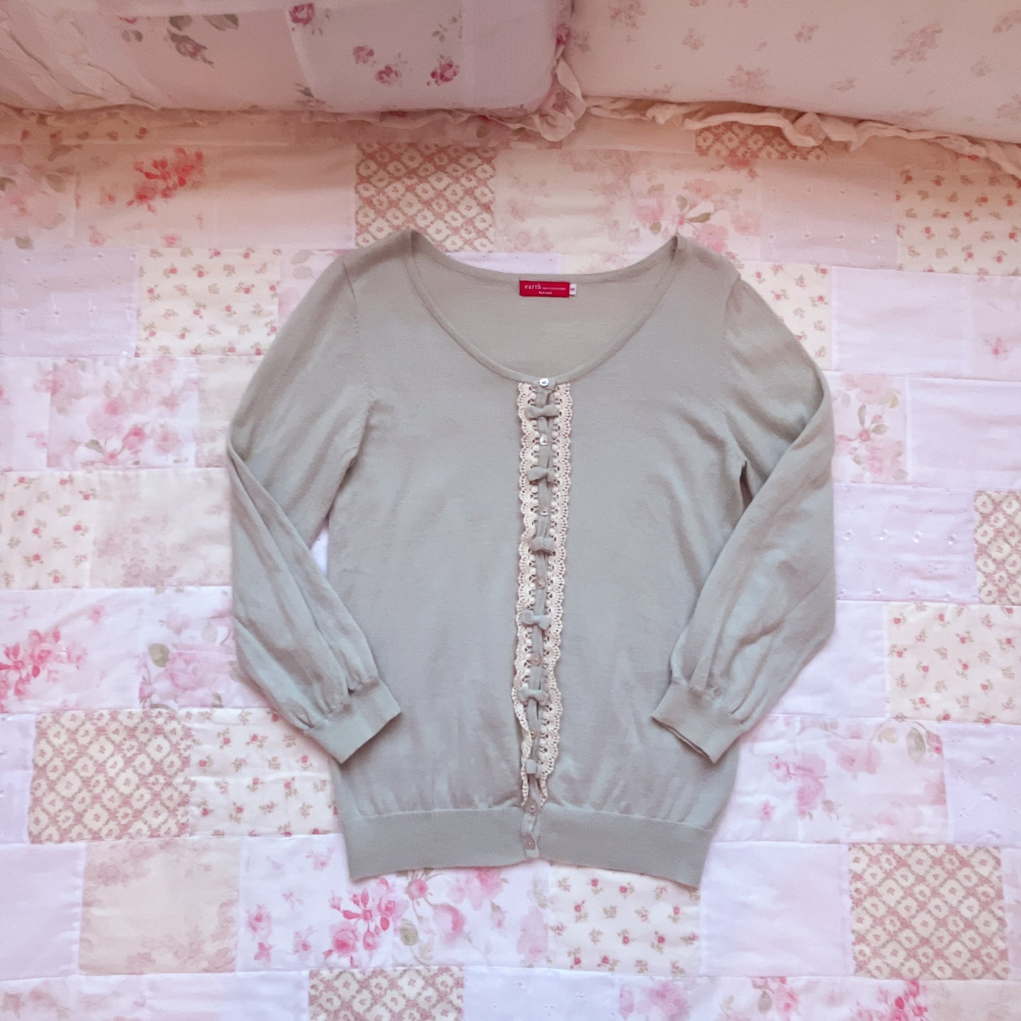 teal blue cardigan