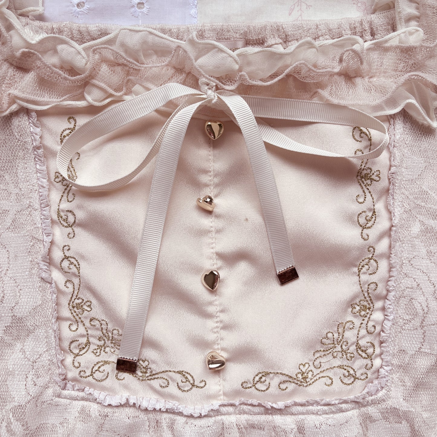 axes femme cream lace babydoll tunic