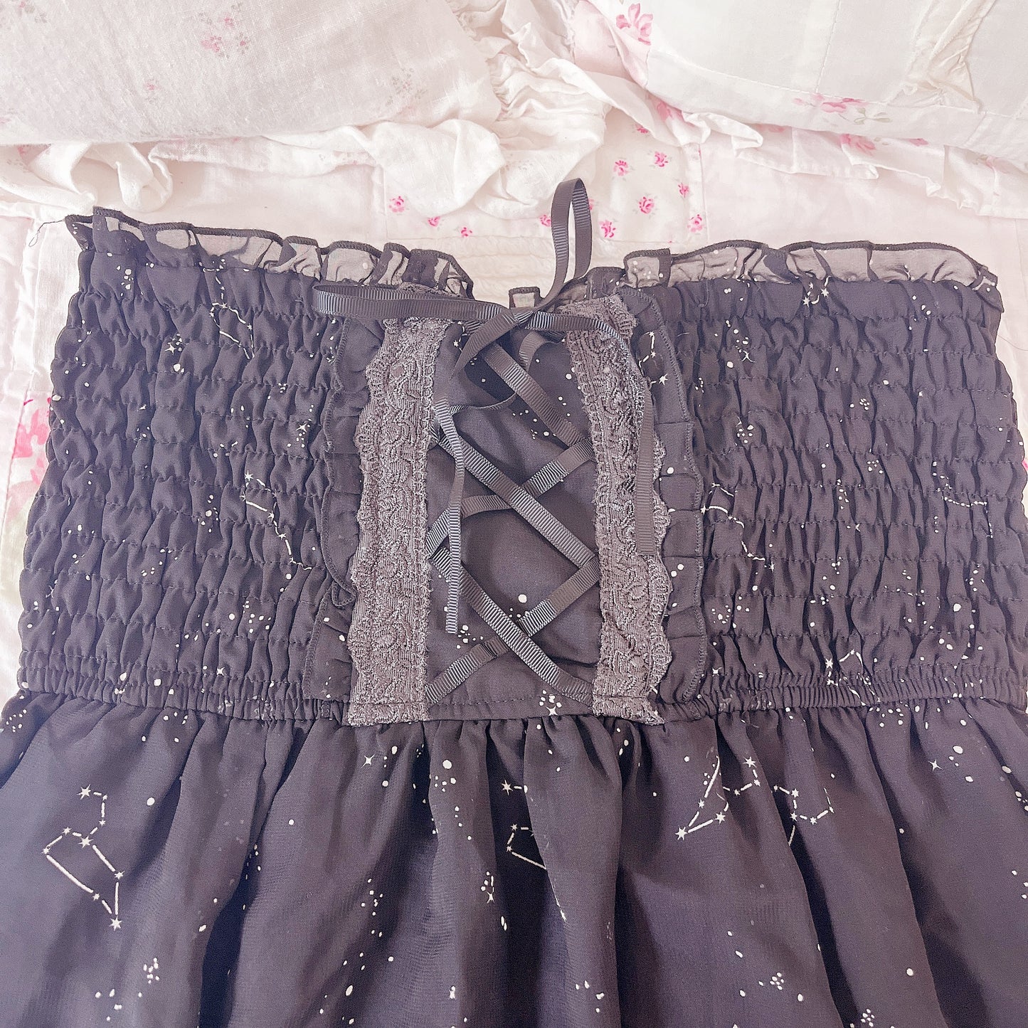 black constellation two-way skirt