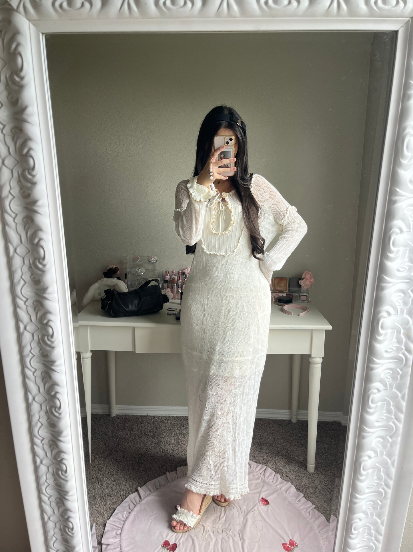 soft off white caftan dress