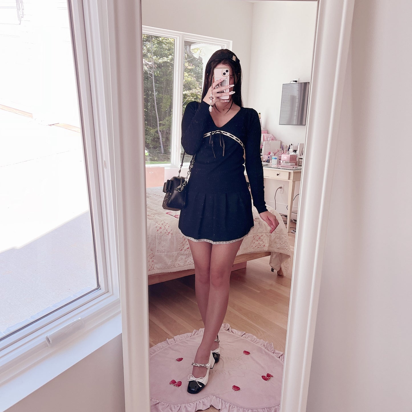 soft pleated chiffon skirt