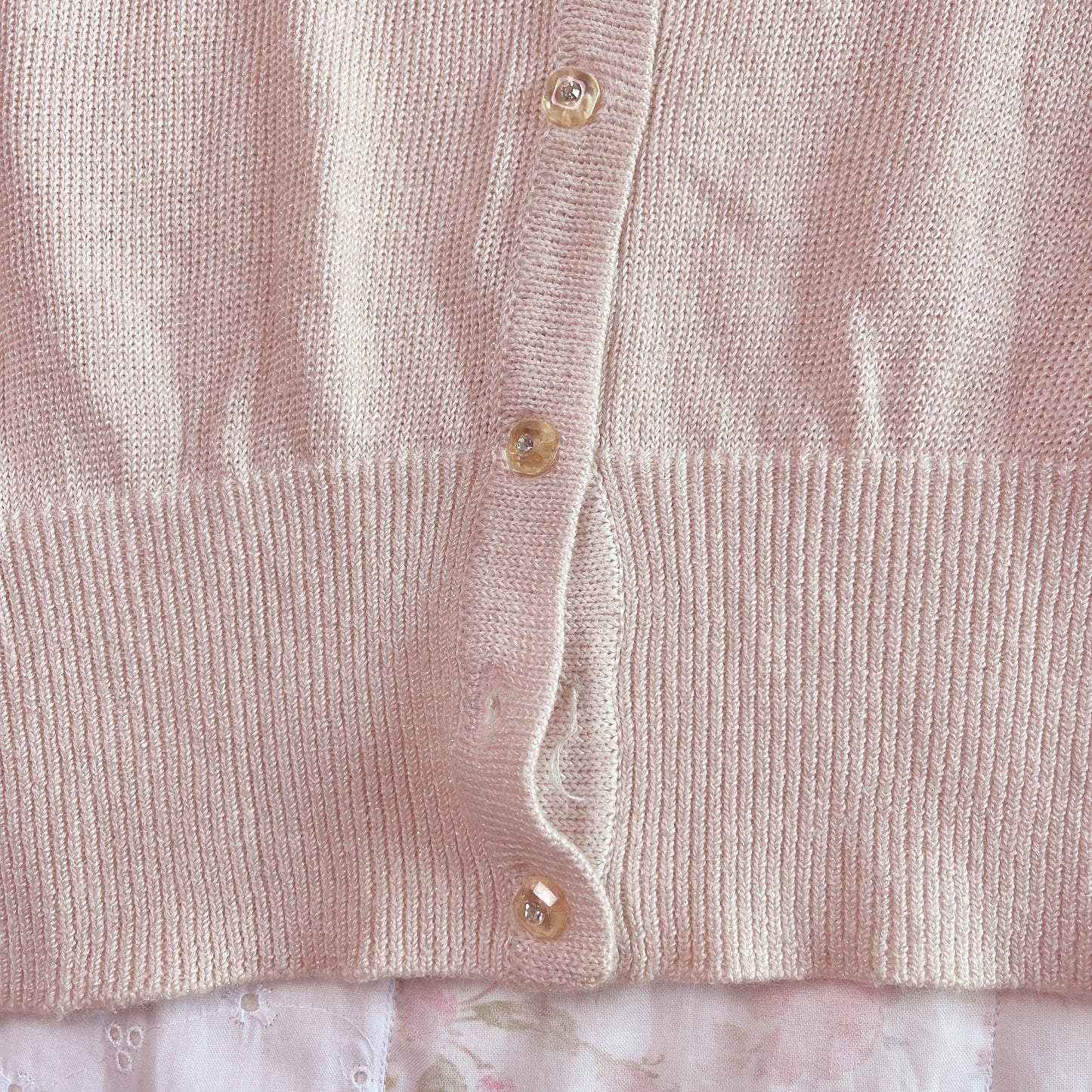 pink bauble knit cardigan