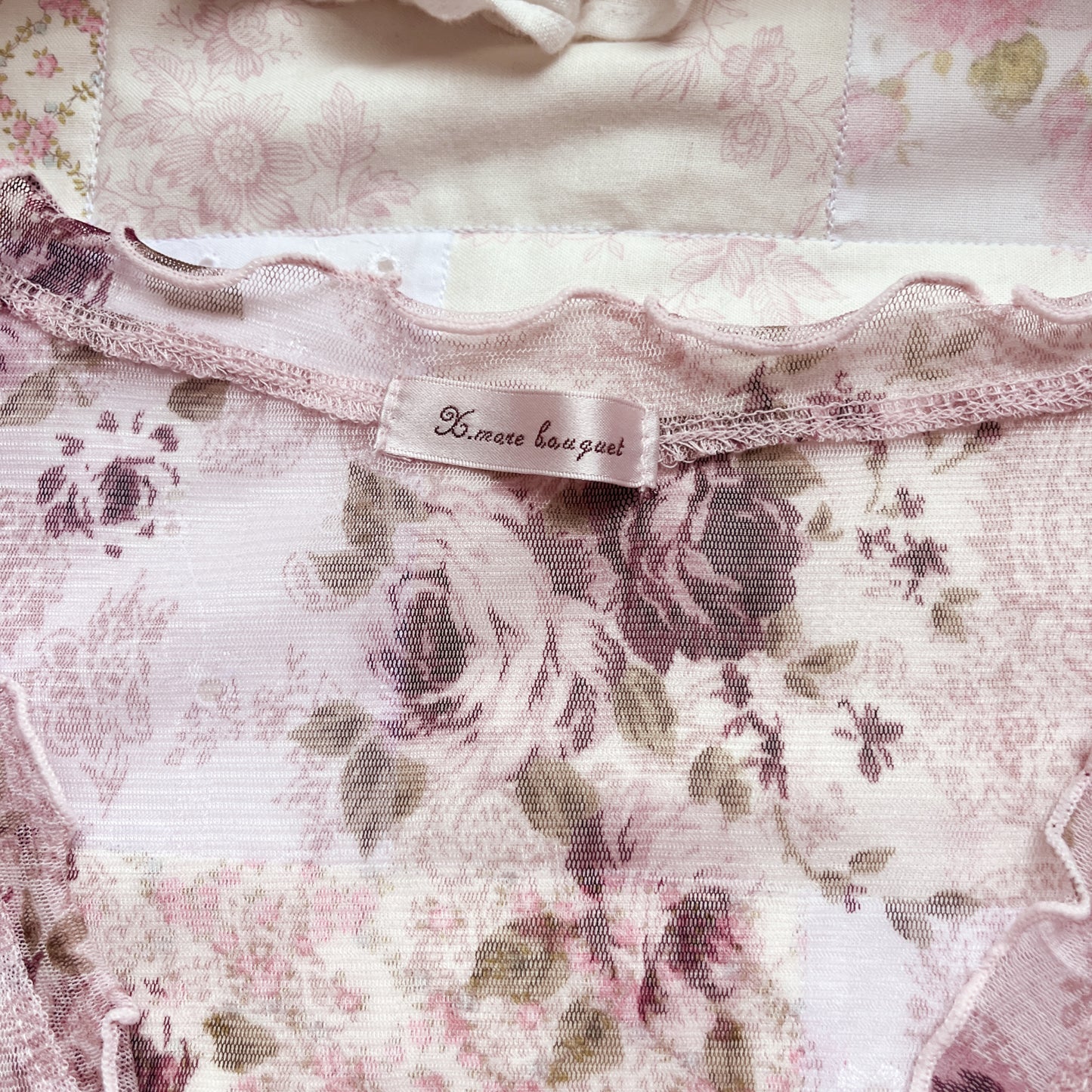 sheer violet roses top