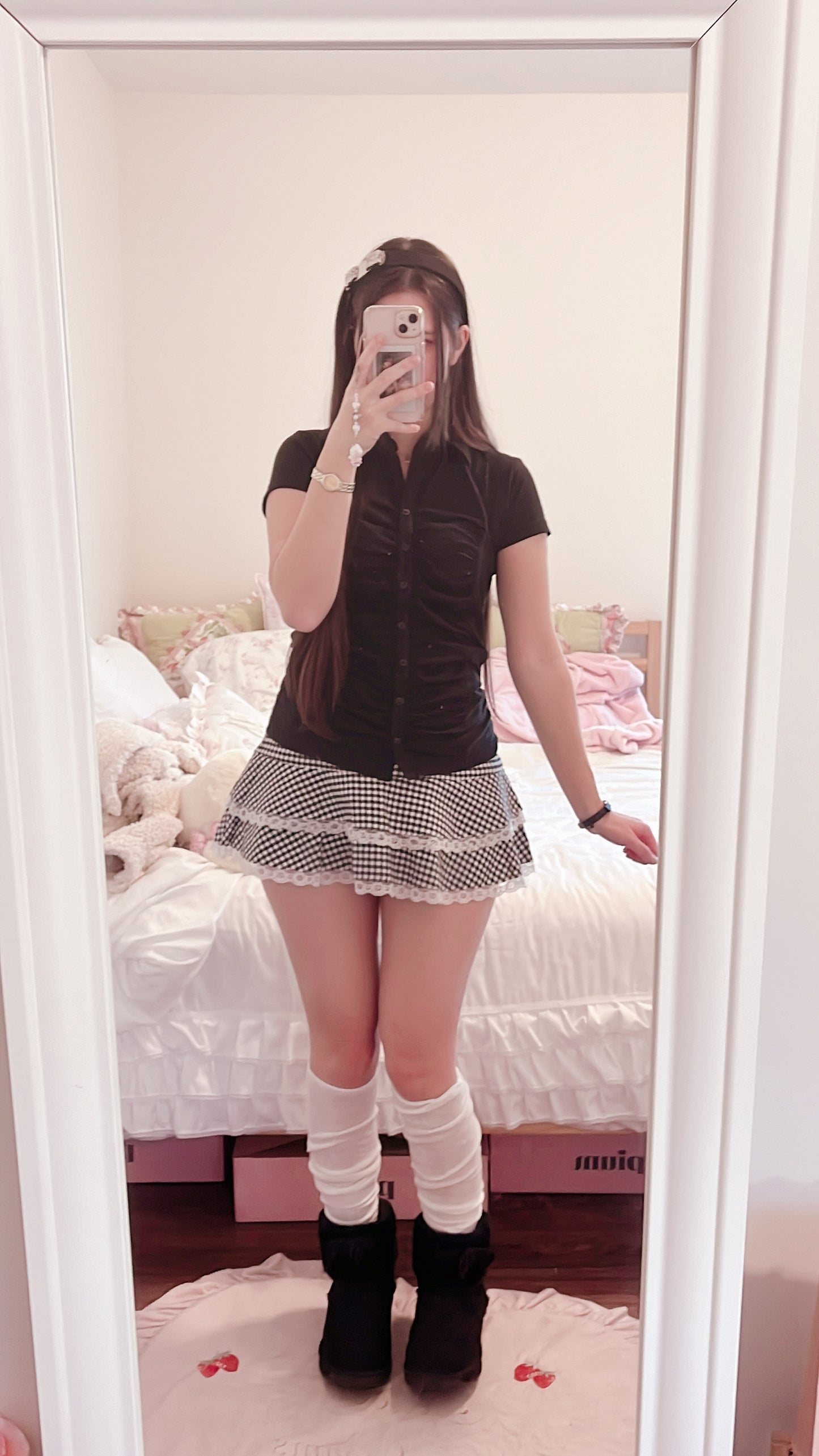 cecil mcbee black rhinestone top