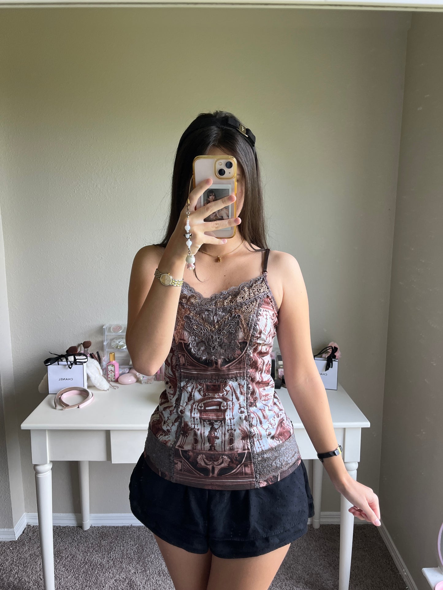 ozz angelo mural motif camisole
