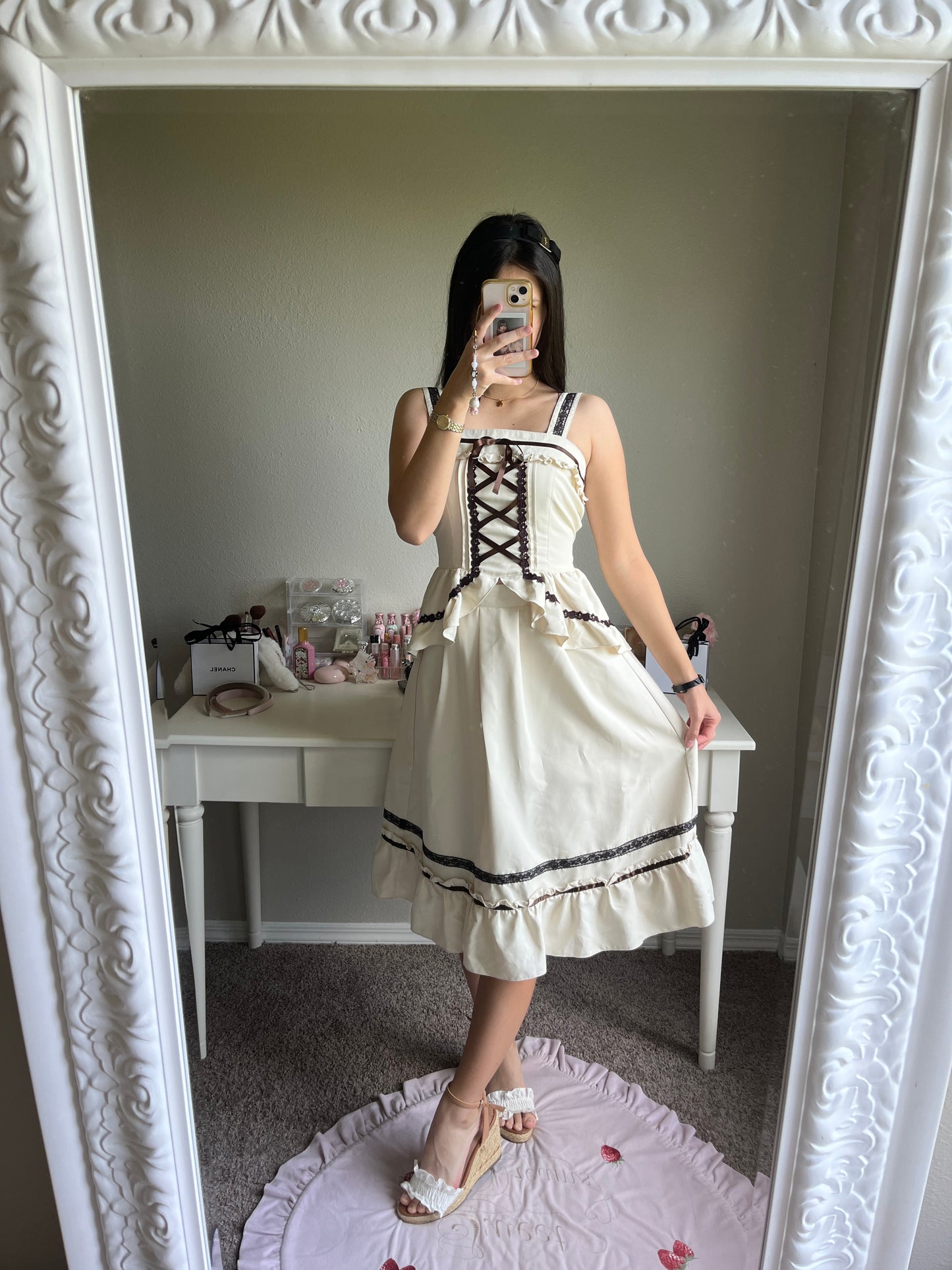 beige renaissance two piece set