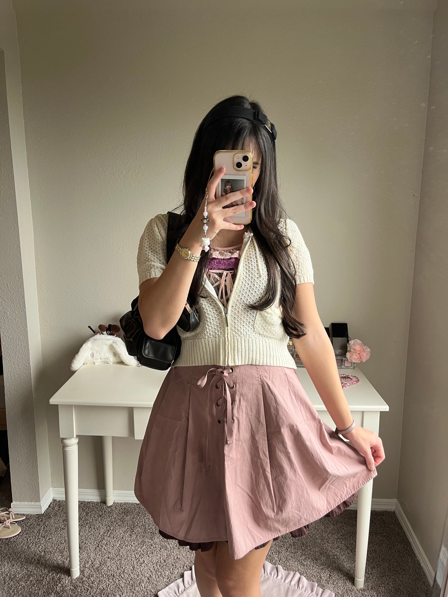 axes femme mauve choco skirt