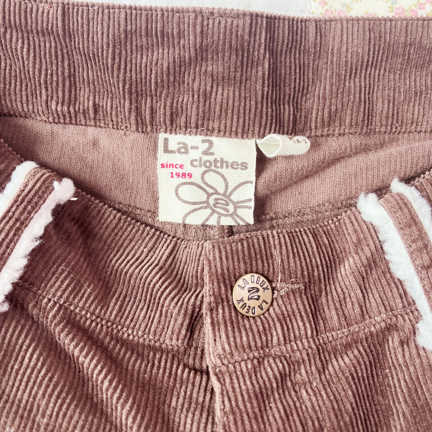 corduroy sherpa trim shorts