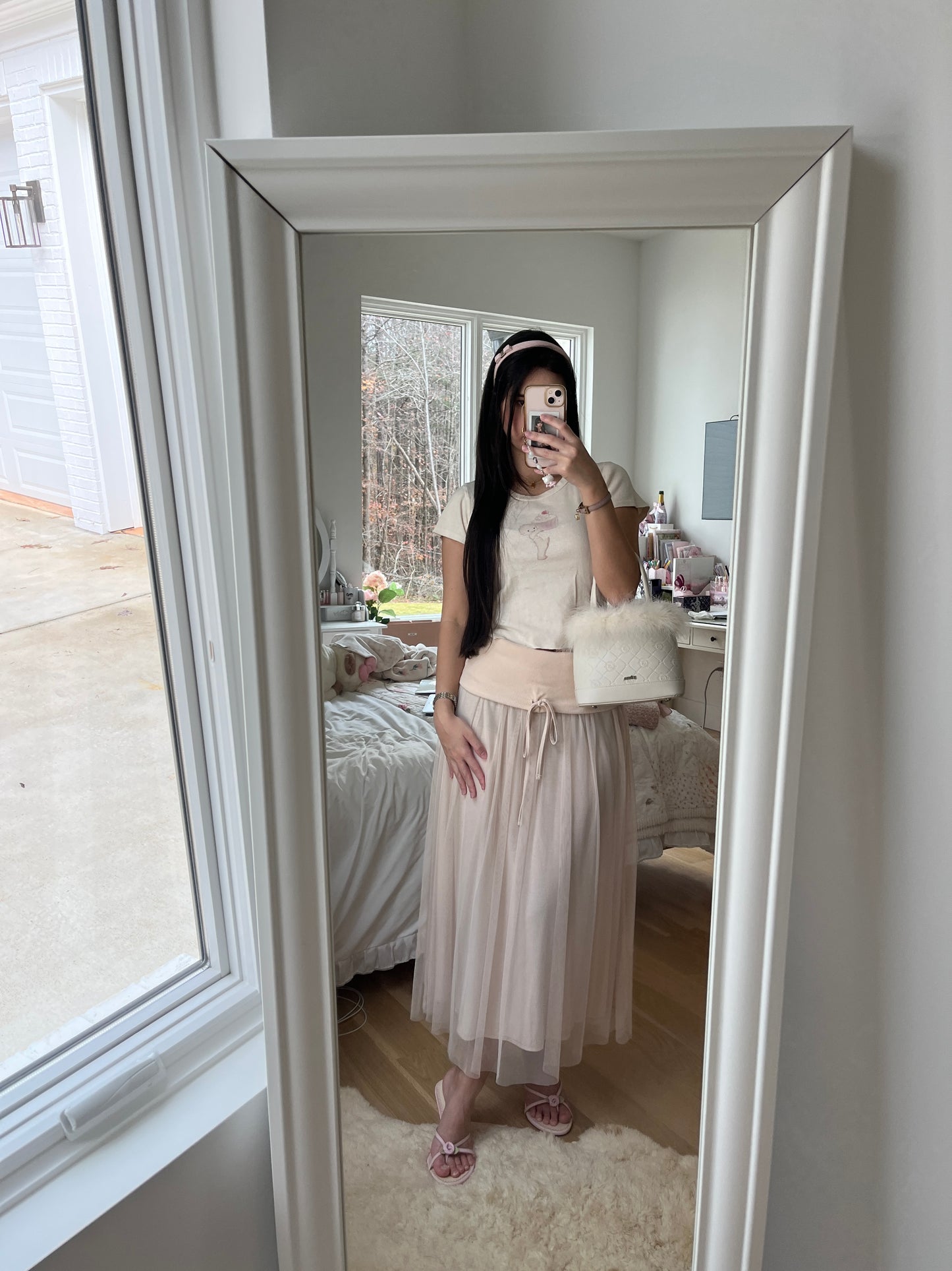 pink ballerina maxi skirt