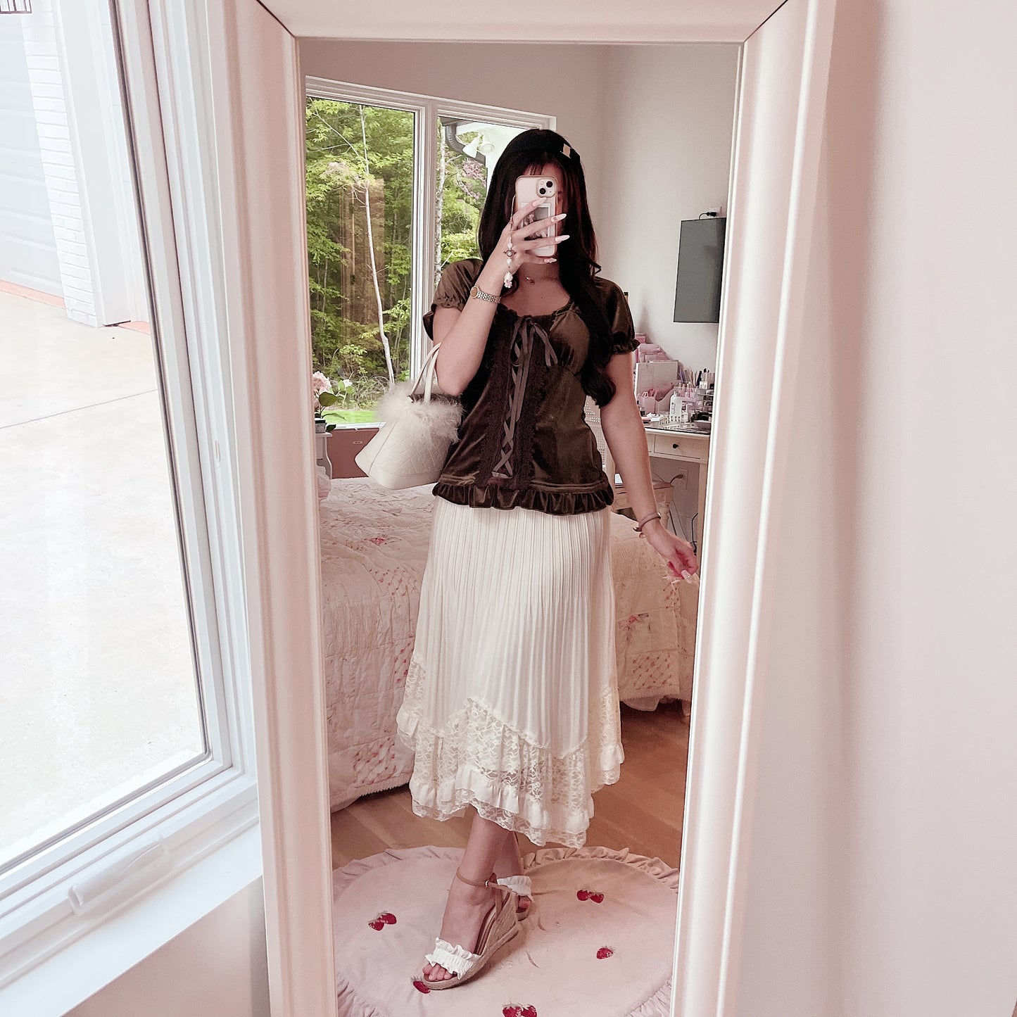 cream two-way cami dress