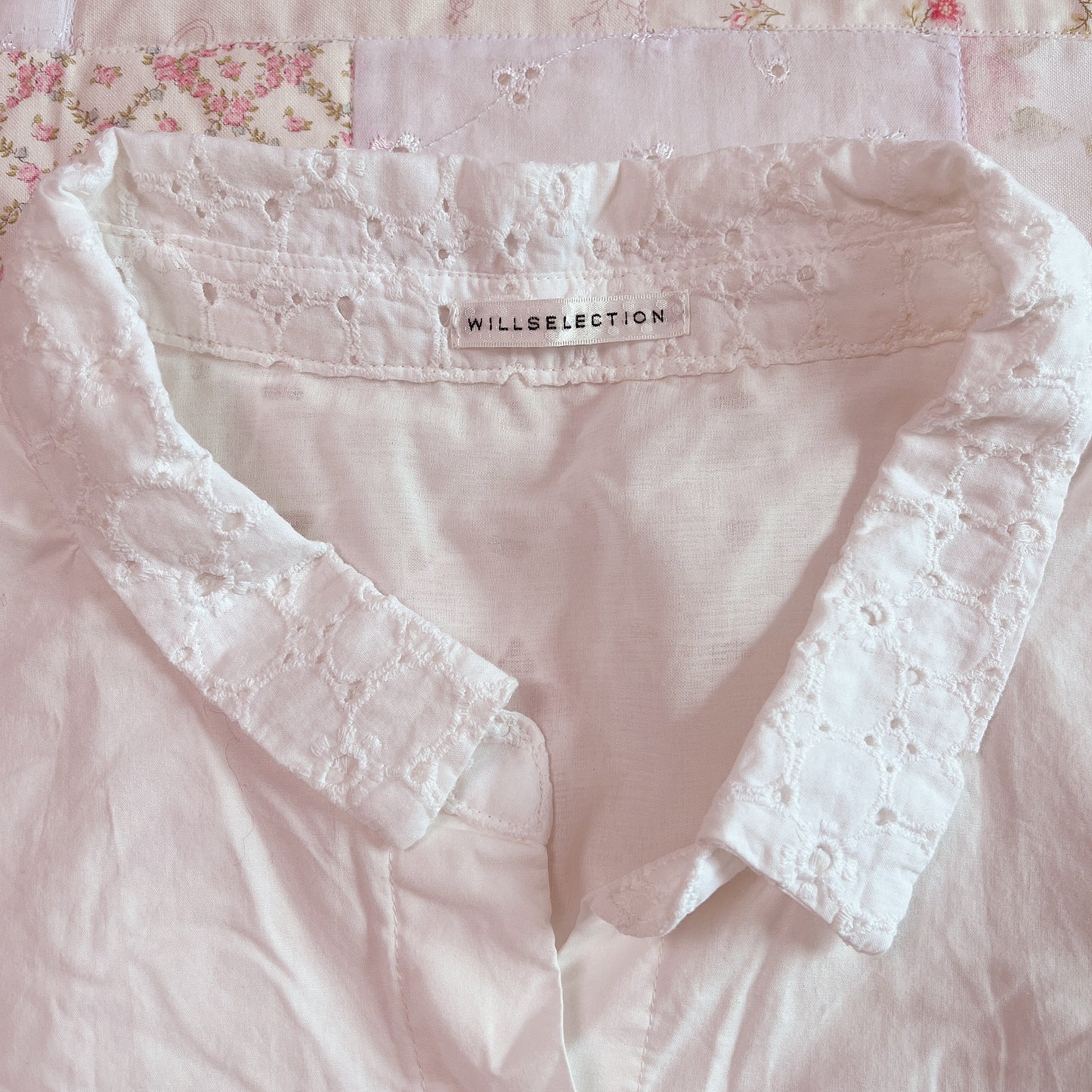 lace back button down