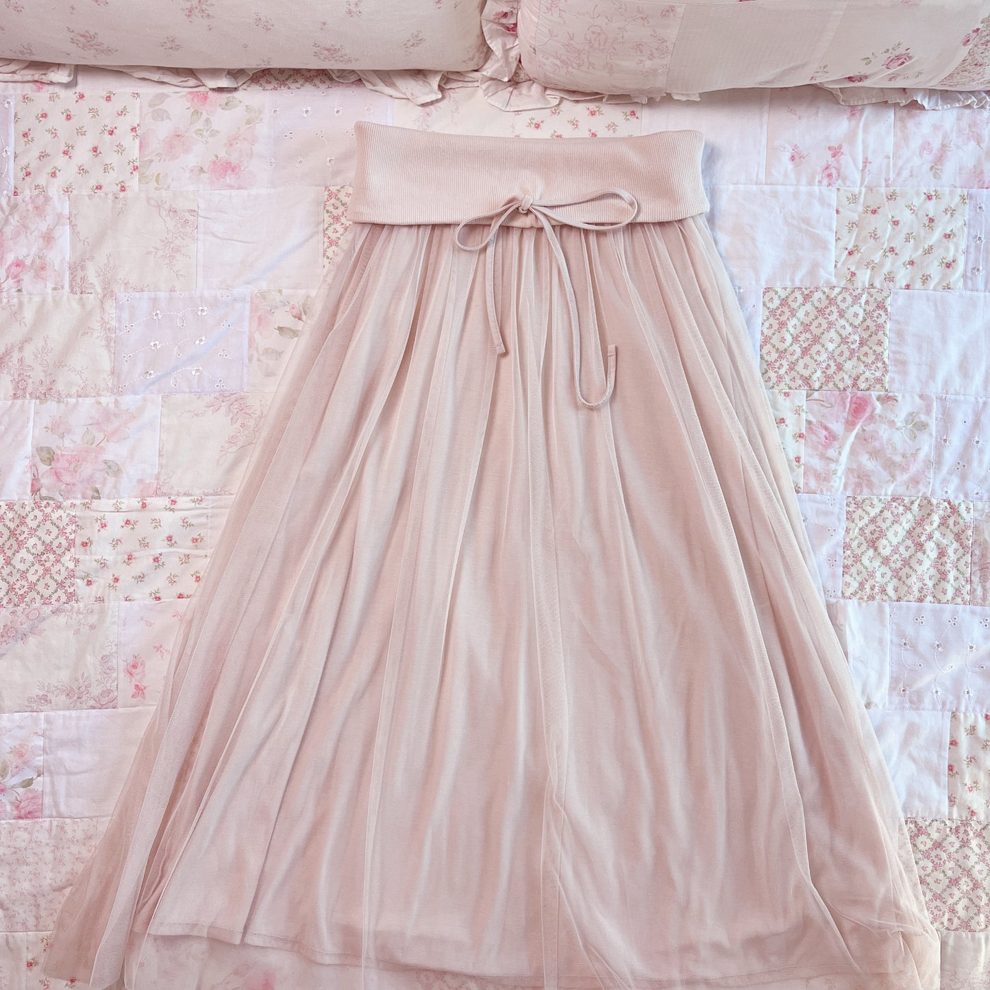 pink ballerina maxi skirt