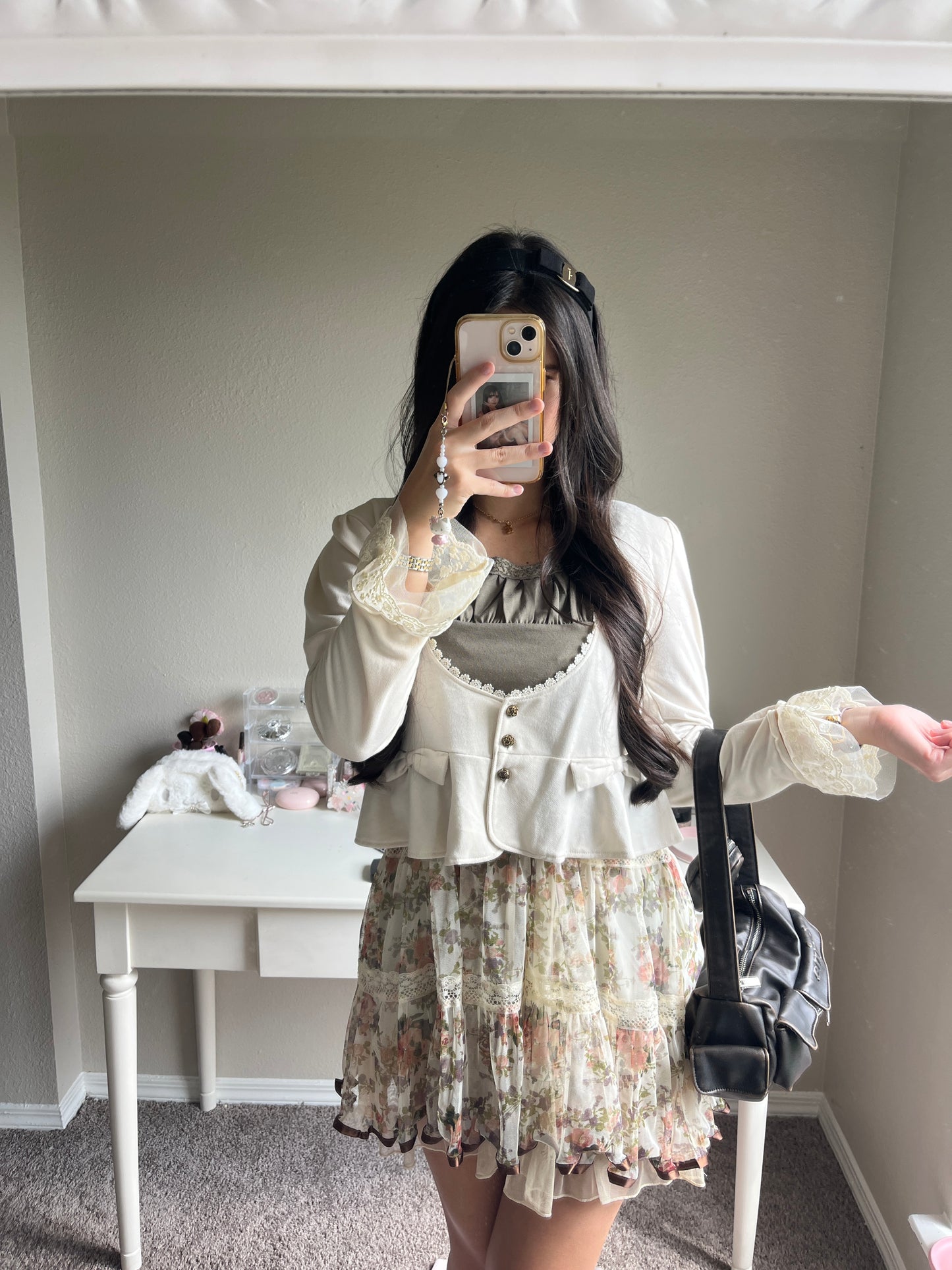 beige peplum bolero