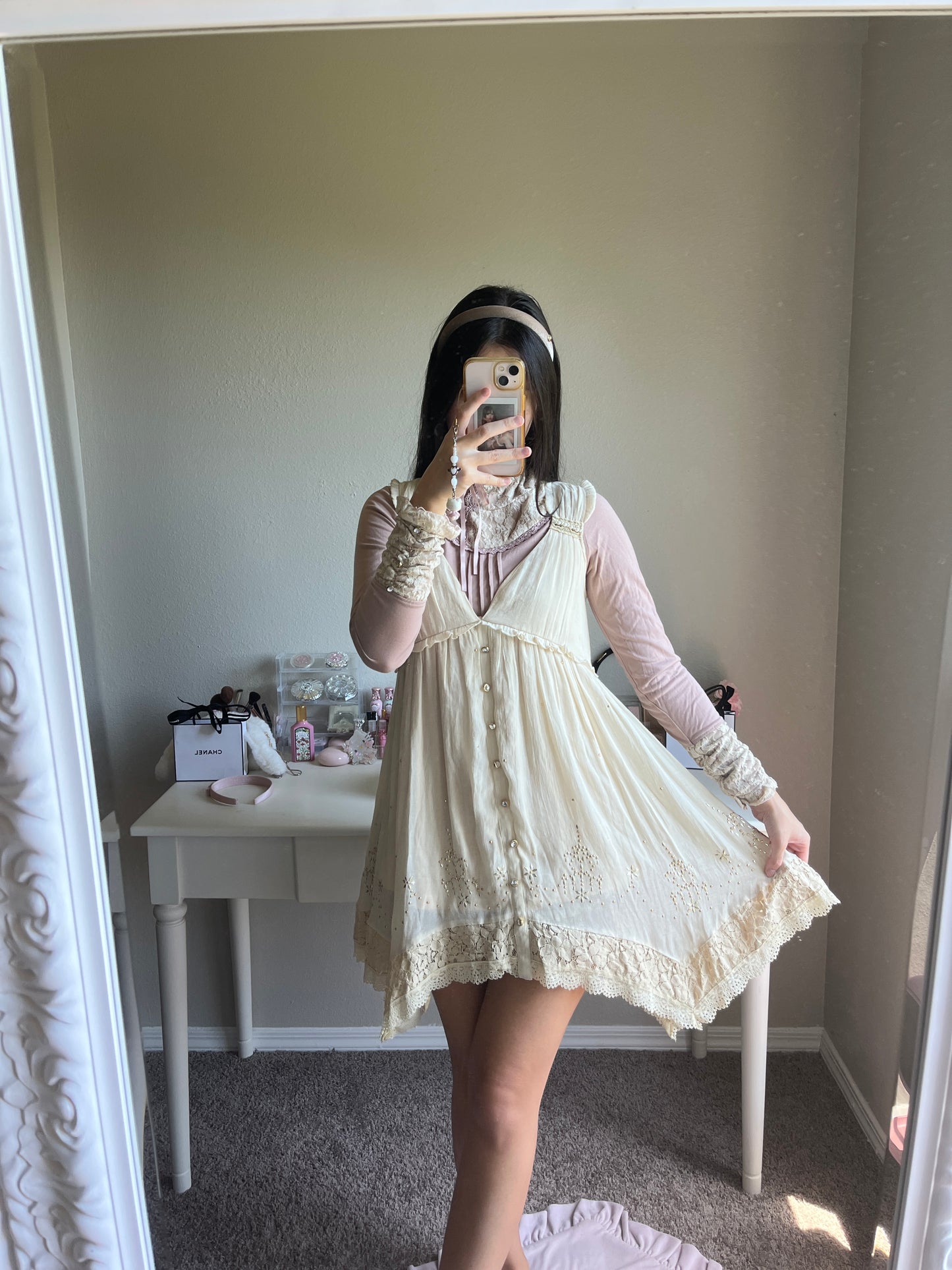 gold summer fairy dress