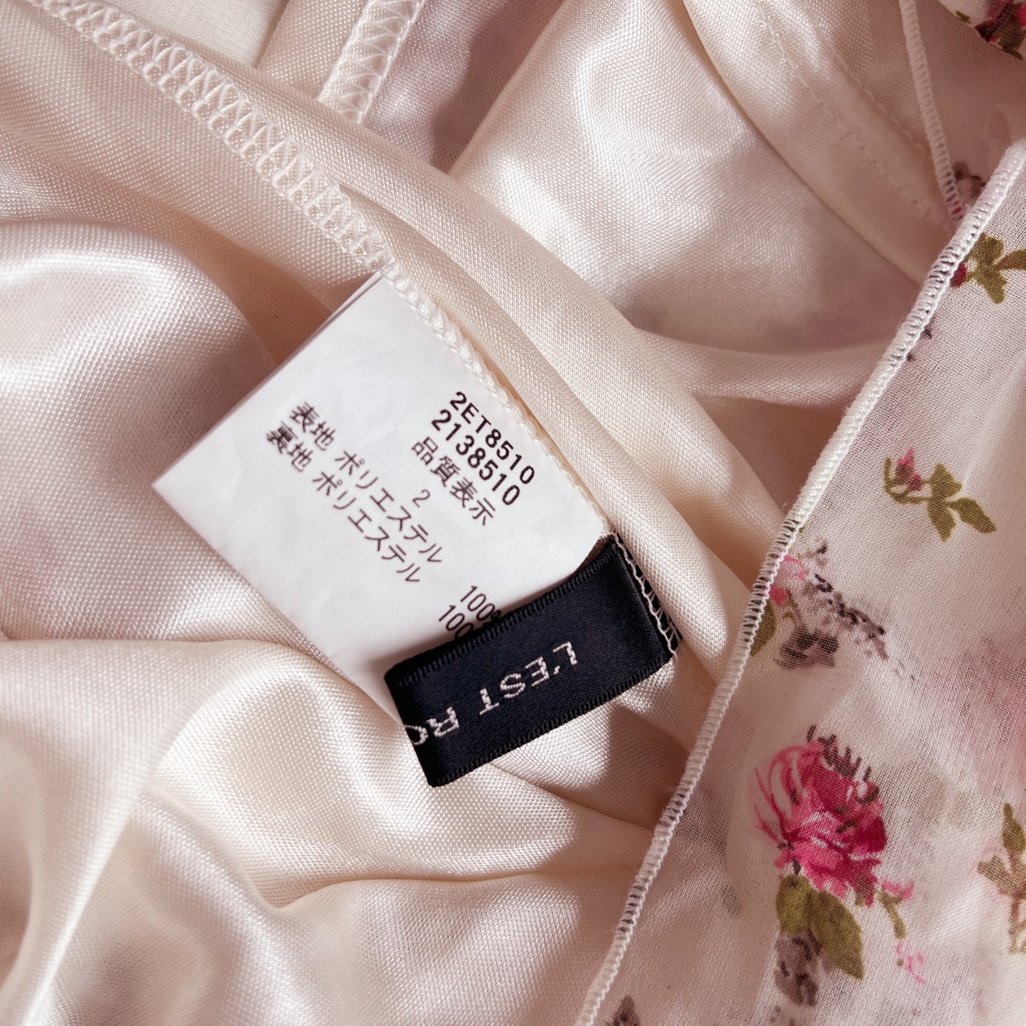 l'est rose floral hi-low dress