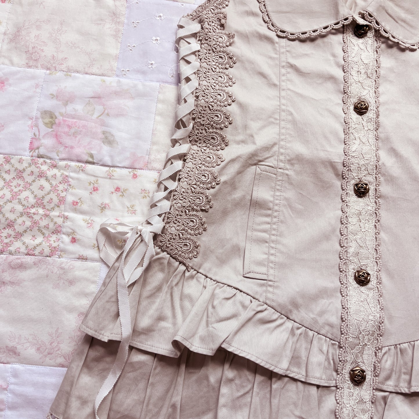 axes femme lace up jacket onepiece