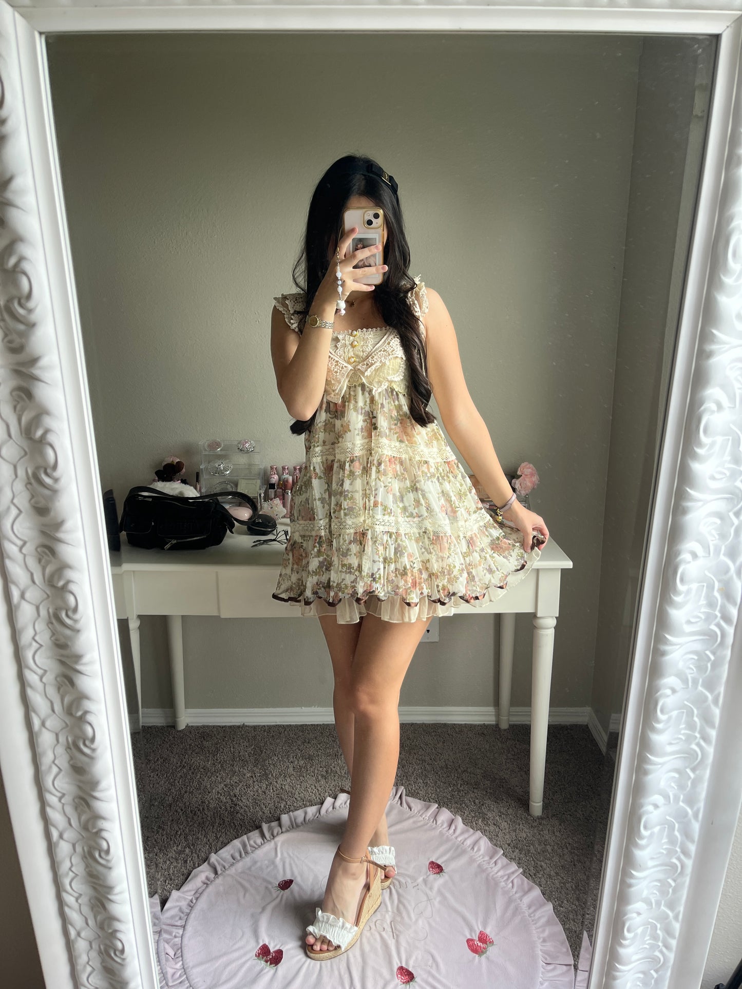 axes femme muted autumn tiered dress