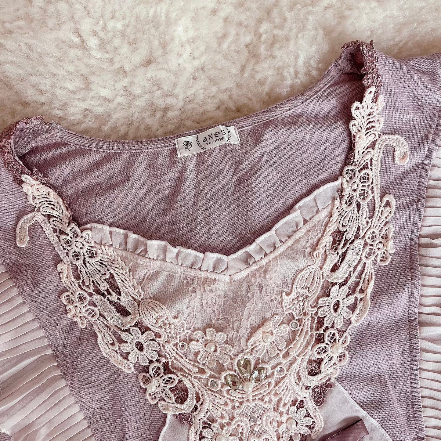 lavender fairy flutter blouse
