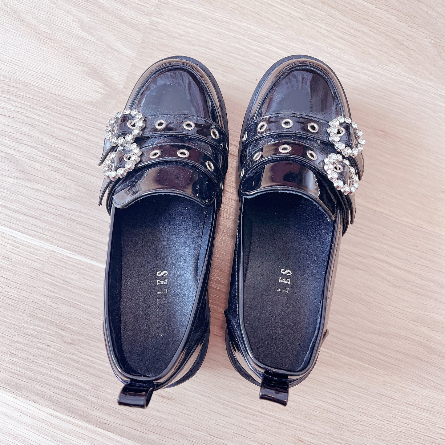 bubbles buckle platform loafers