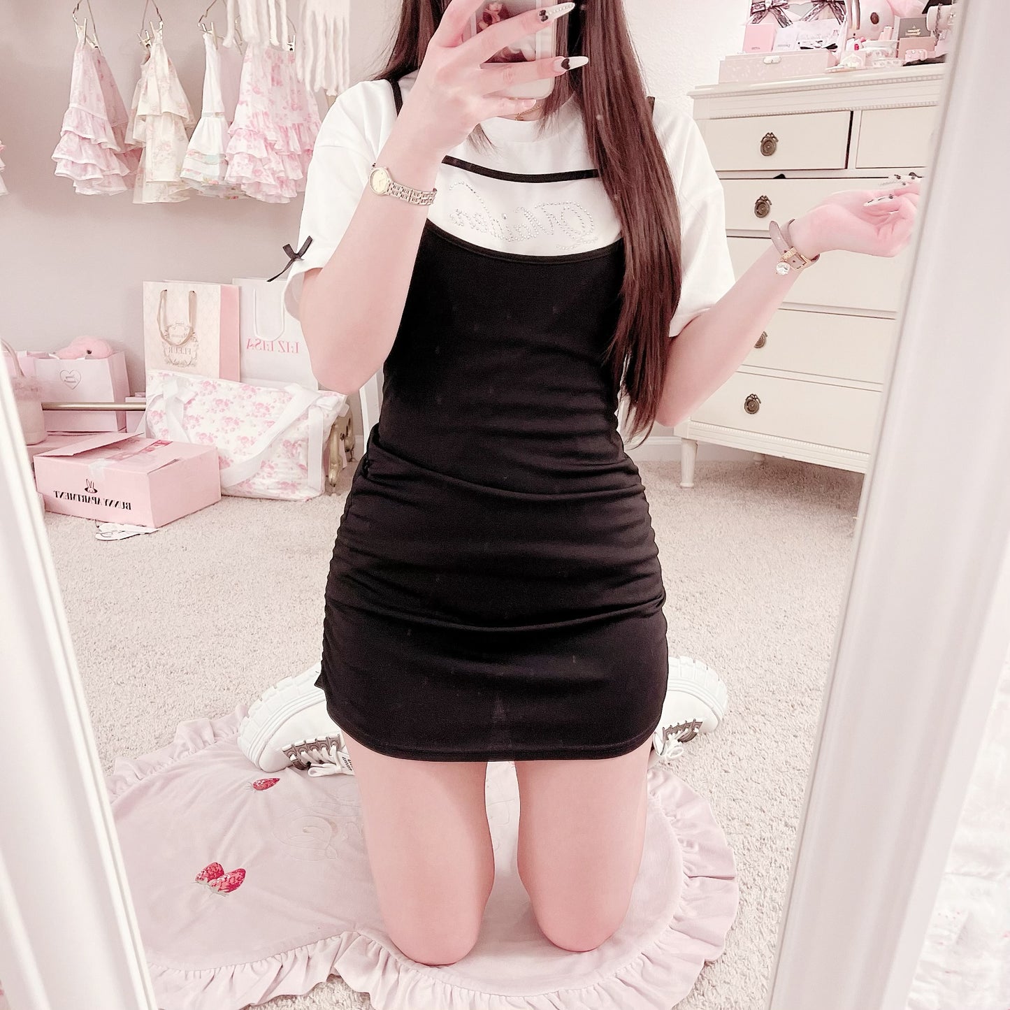 dml two piece bodycon dress set