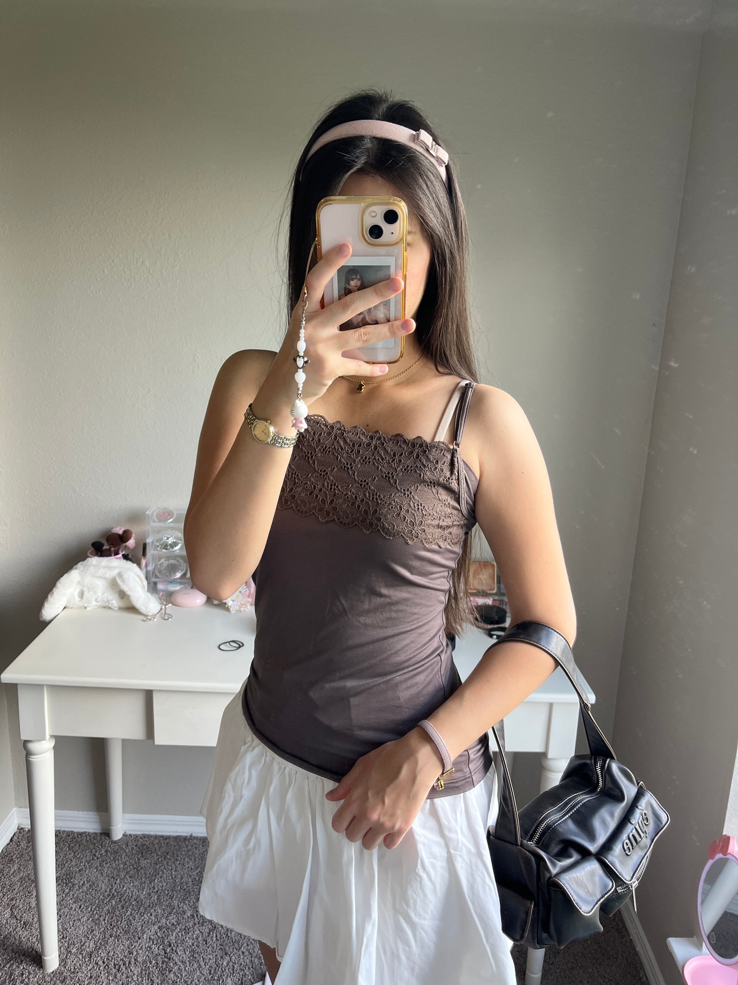charcoal brown camisole