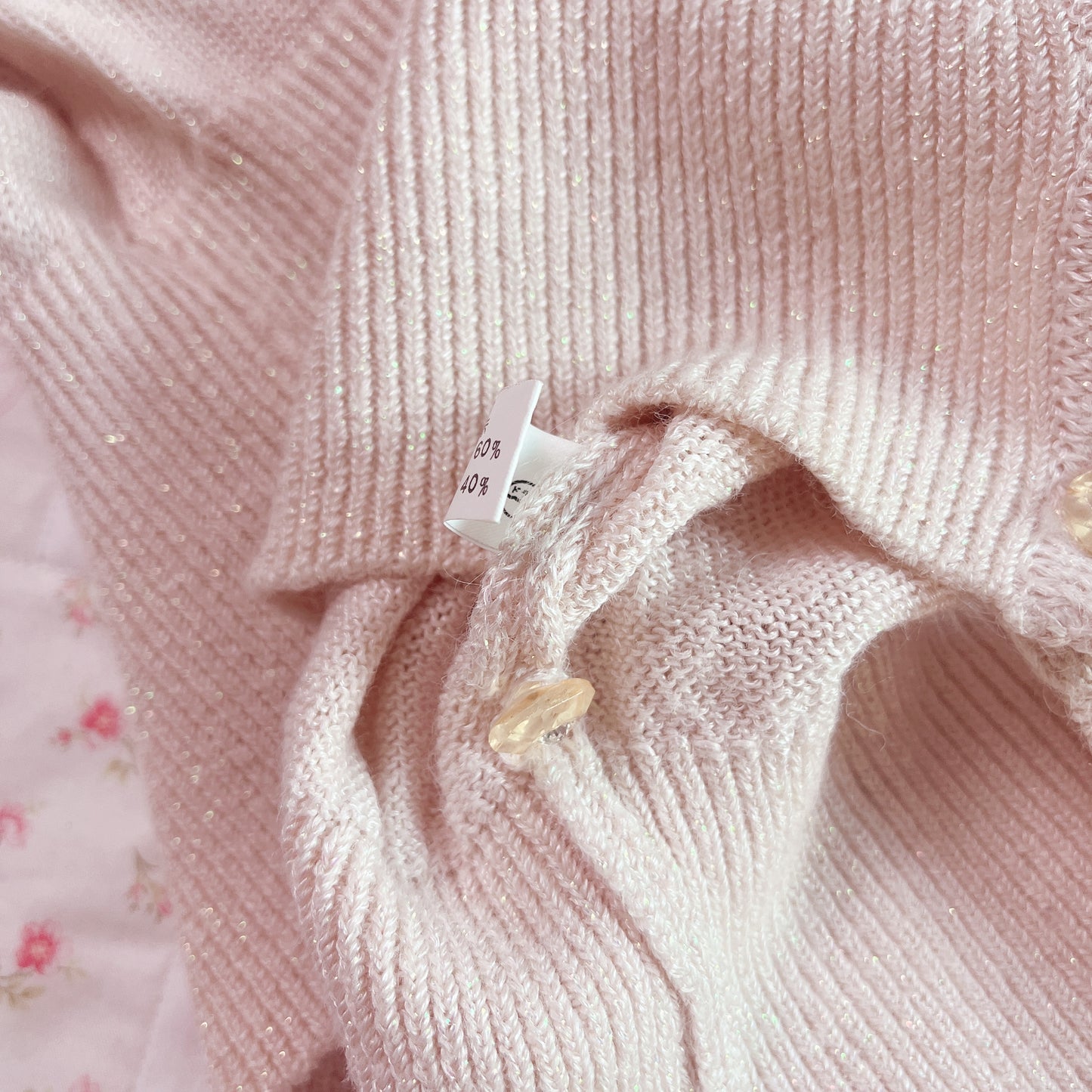 pink bauble knit cardigan